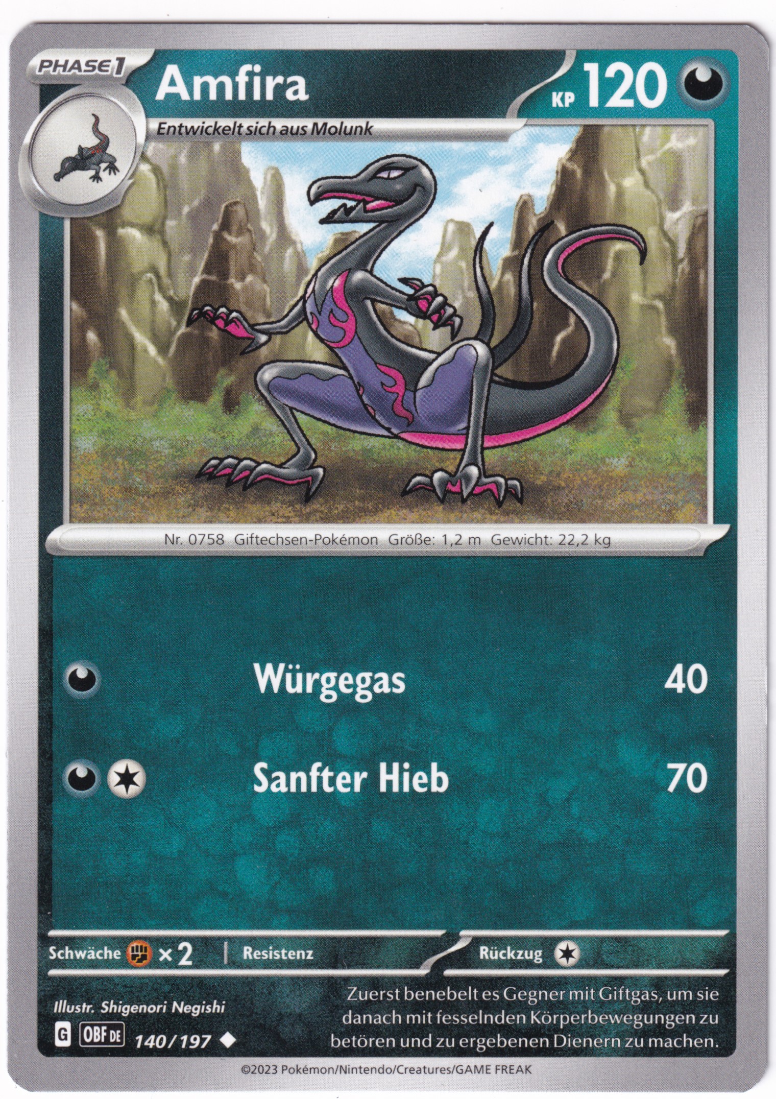 Amfira 140/197 Uncommon - Obsidian Flammen Deutsch