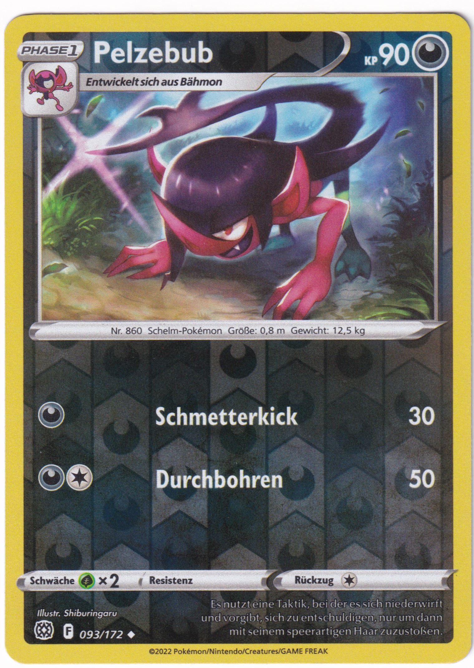 Pelzebub 093/172 Uncommon Reverse Holo - Strahlende Sterne Deutsch