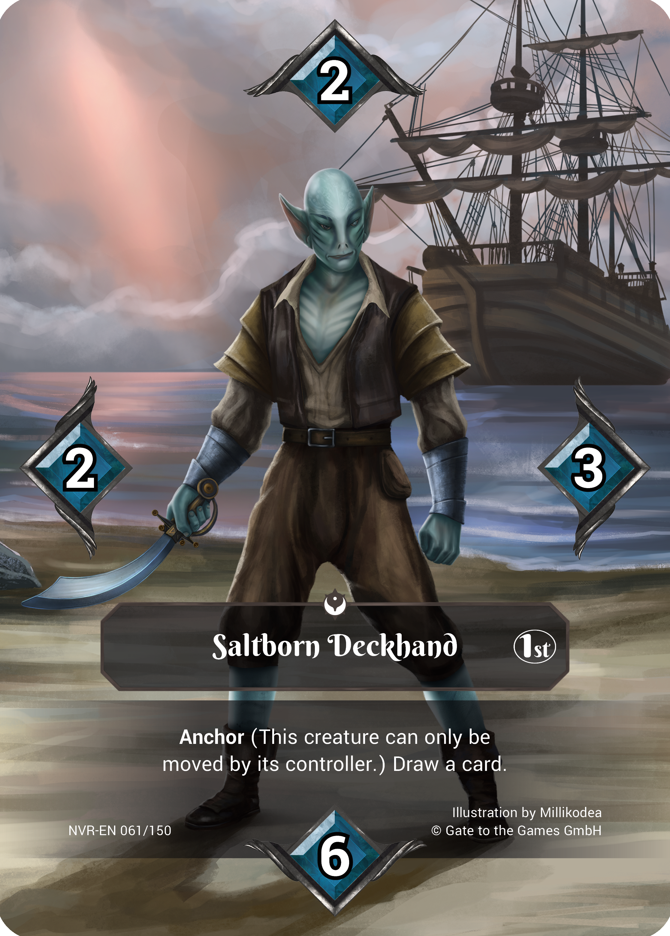 Saltborn Deckhand 061/150 Common  - Alpha 1. Edition EN