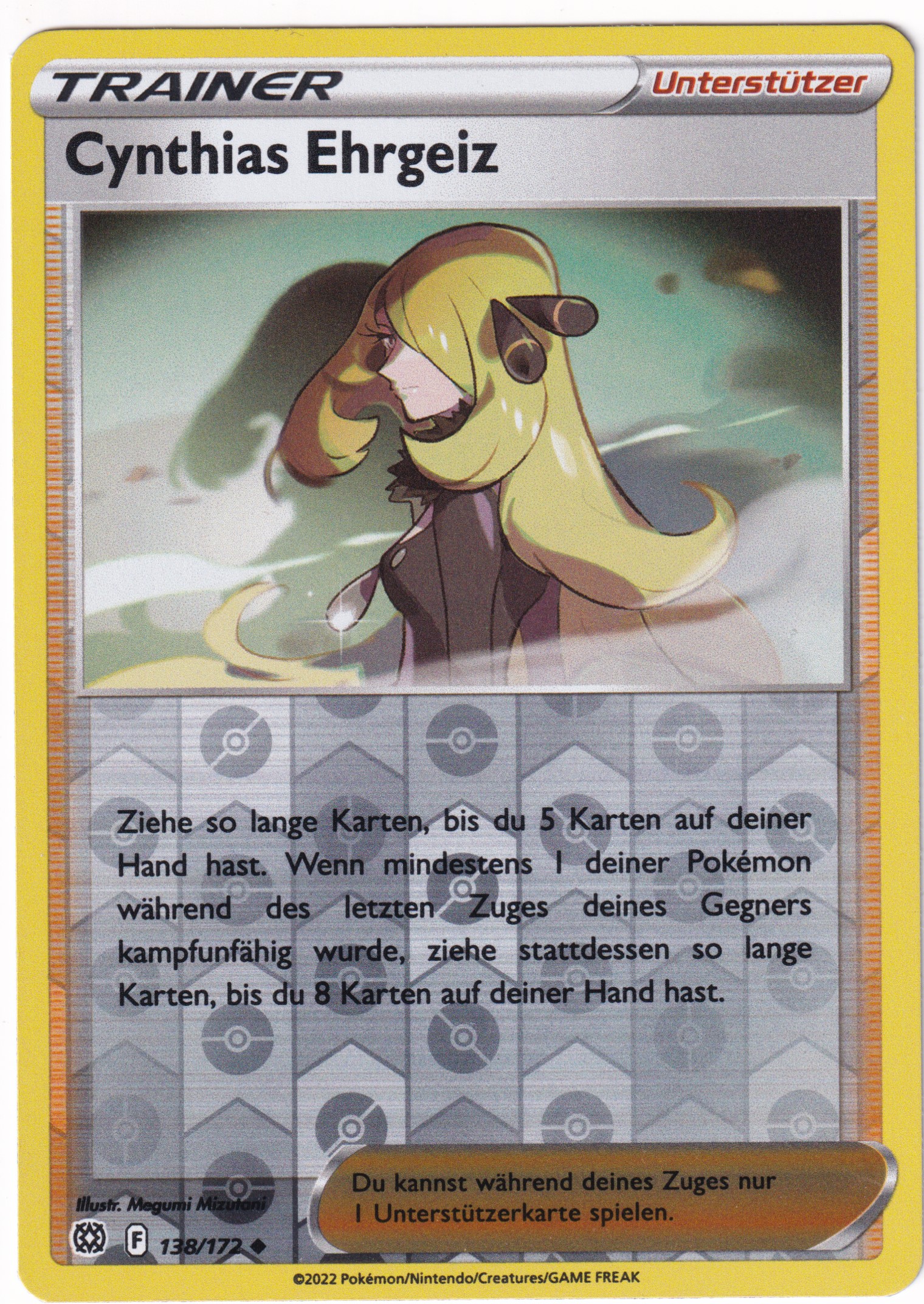 Cynthias Ehrgeiz 138/172 Uncommon Reverse Holo - Strahlende Sterne Deutsch