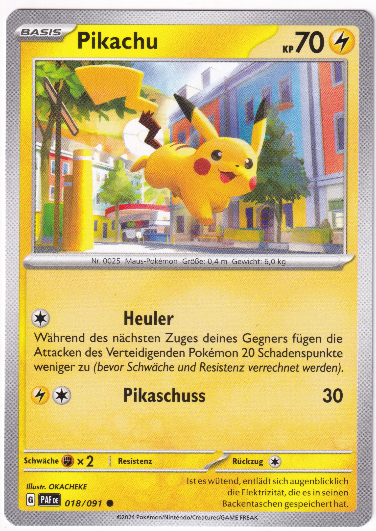 Pikachu 018/091 Common - Karmesin & Purpur - Paldeas Schicksale Deutsch