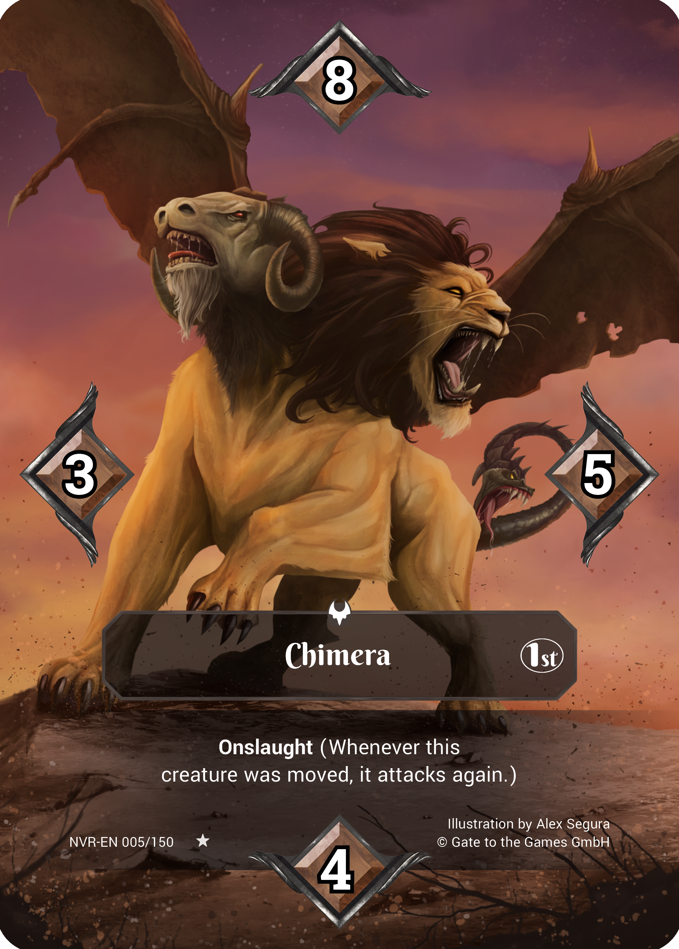 Chimera 005/150 Rare Parallel Foil - Alpha 1. Edition EN
