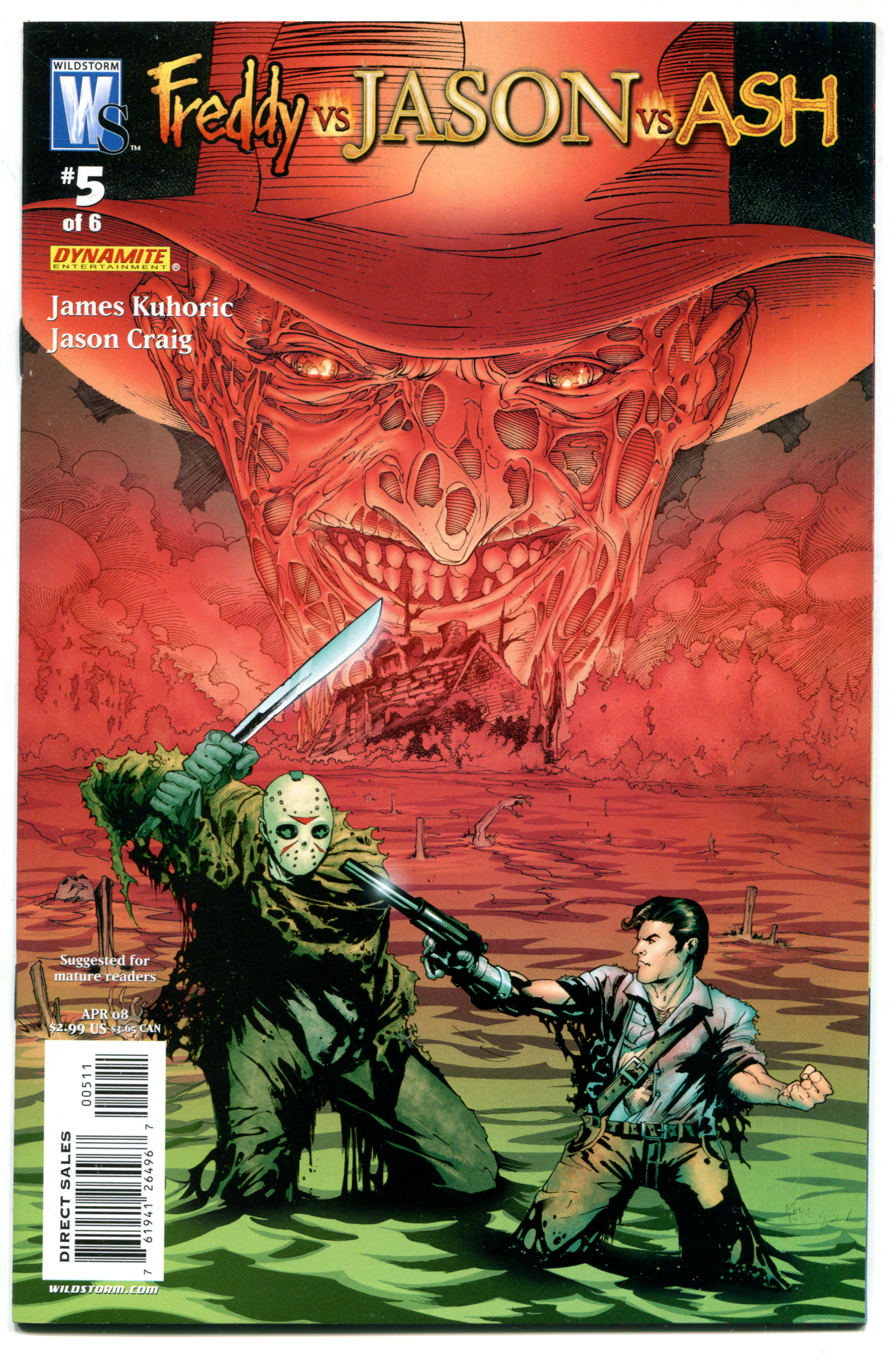 Freddy vs Jason vs Ash #5 (2008) DC WILDSTORM CVR A