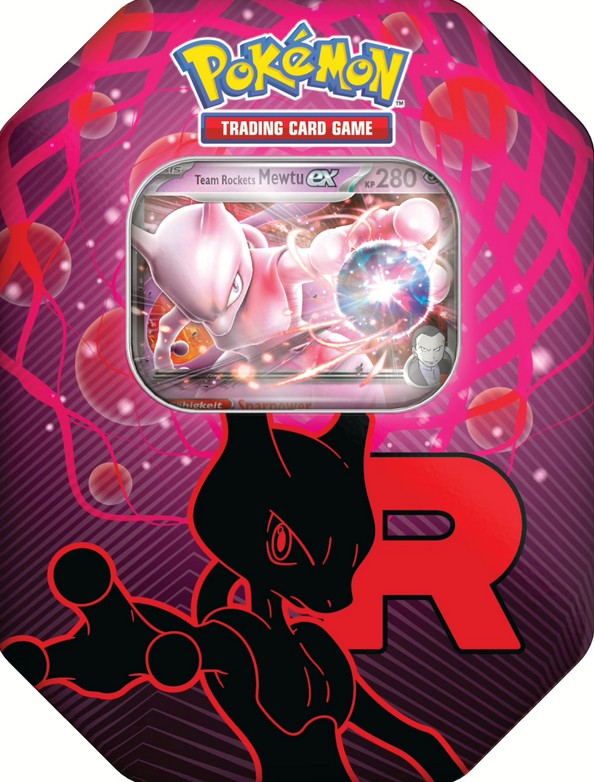Pokemon Team Rockets Mewtu Tin Box deutsch