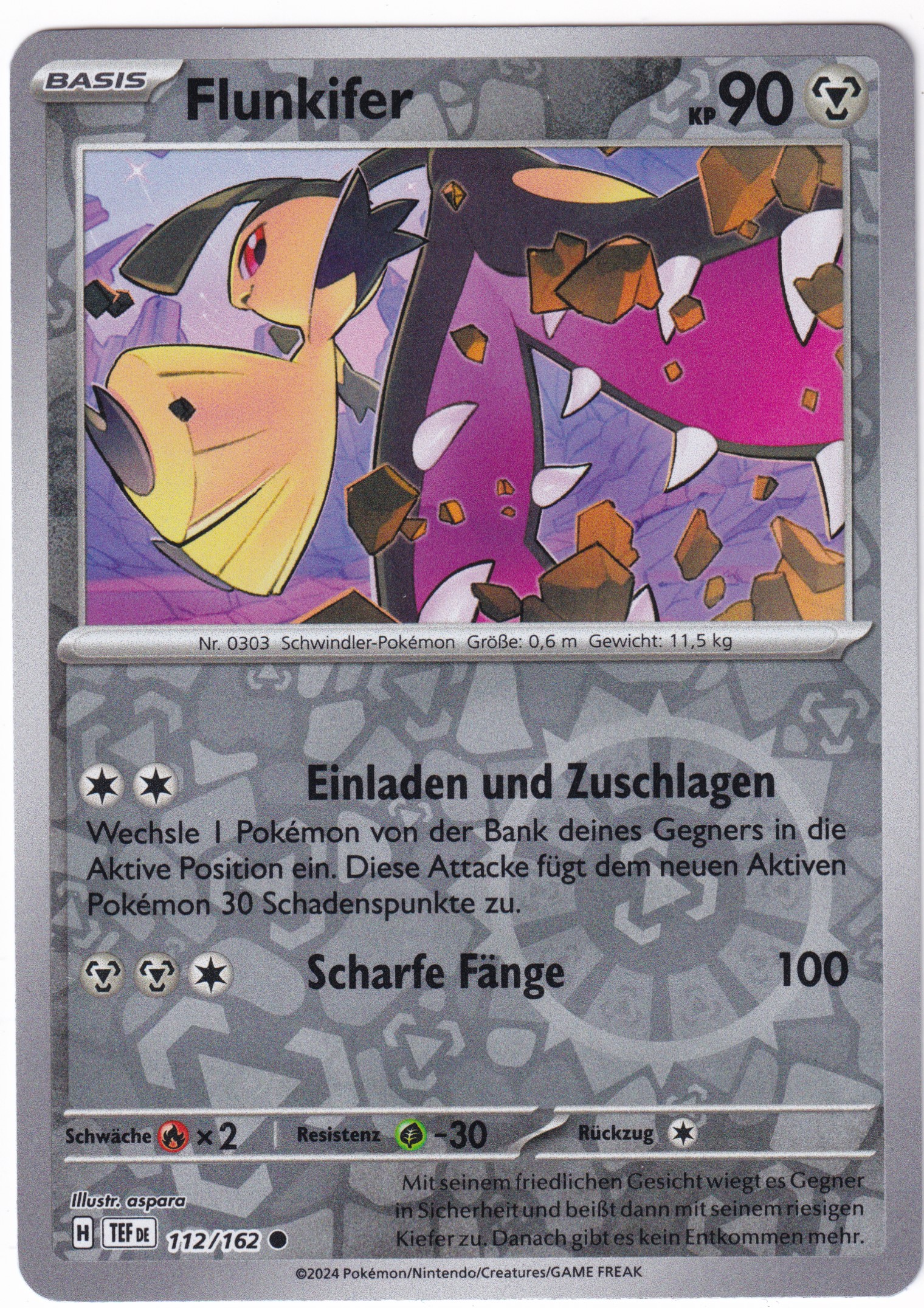 Flunkifer 112/162 Common Reverse Holo - Karmesin & Purpur - Gewalten der Zeit Deutsch