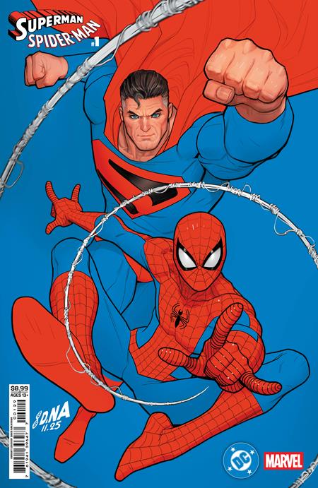 DC MARVEL SUPERMAN SPIDER-MAN #1 CVR Q DAVID NAKAYAMA CARD STOCK VAR