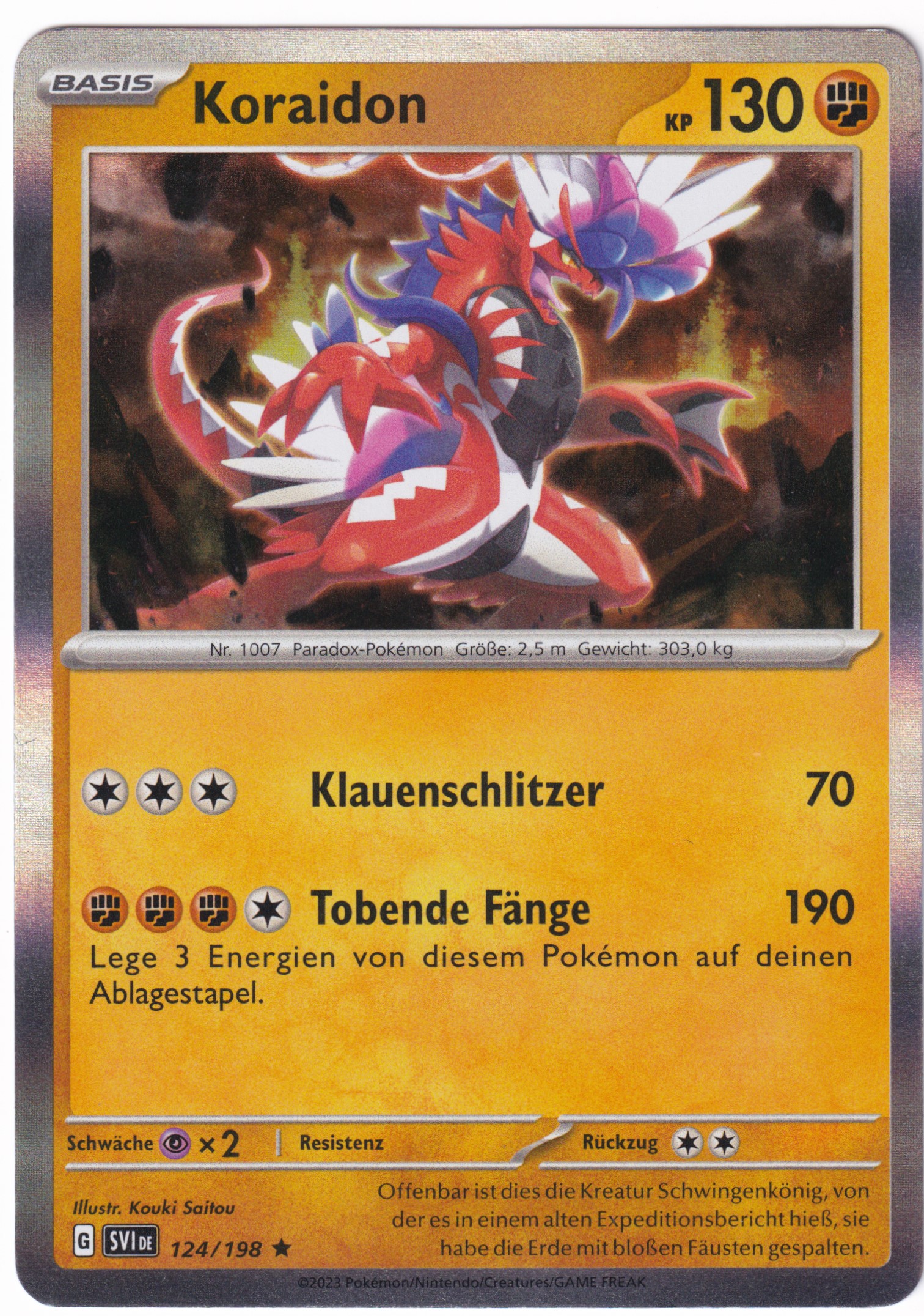 Koraidon 124/198 Rare Holo - Karmesin & Purpur Deutsch