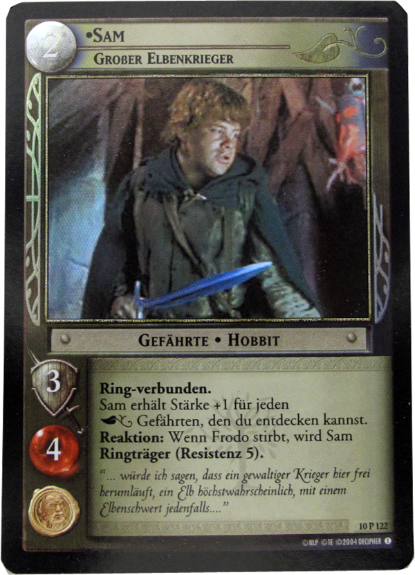 Herr der Ringe Einzelkarte 10 P122 Sam Foil deutsch