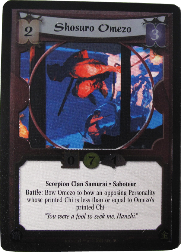 Legend of the Five Rings - Scorpion Clan Promokarten 5er Set - englisch