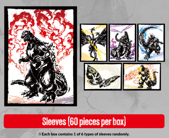 Godzilla Card Game Sleeve & Card Set Ink-Brushed Monster Rampage englisch