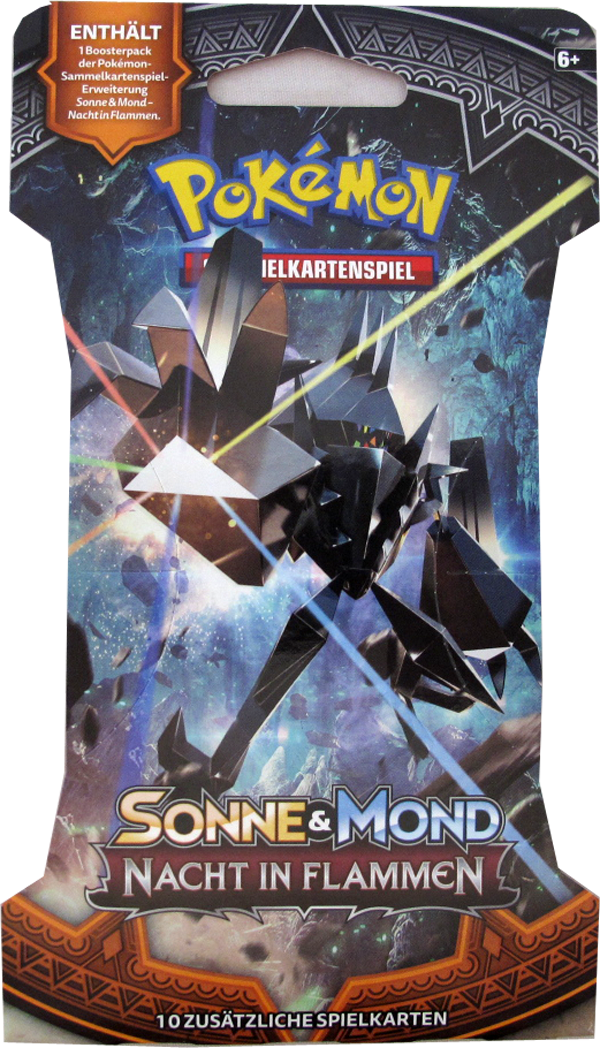 Pokemon Sonne & Mond Nacht in Flammen Sleeved Booster