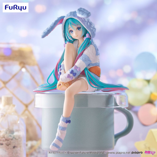 Figur - Hatsune Miku - Noodle Stopper Figure - Rabbit Ear Hood Pajama (Blue Color Ver.)