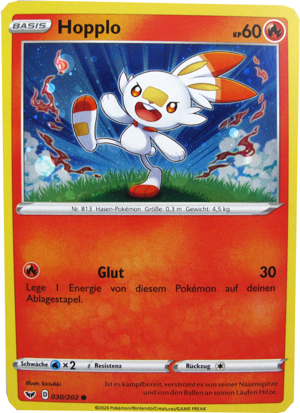Pokemon - Basis Hopplo - aus Schwert und Schild Sammelkoffer 2020 deutsch