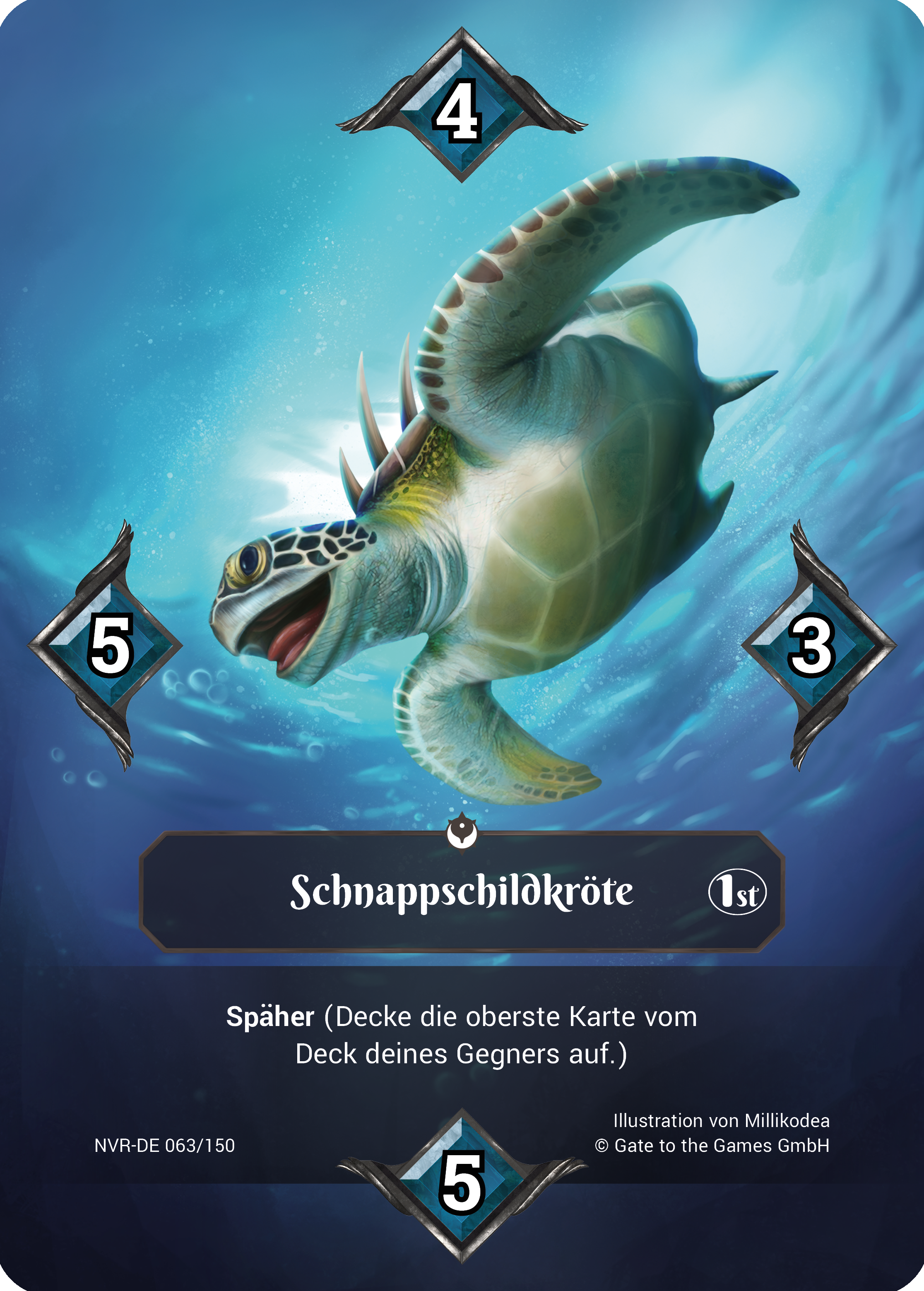 Schnappschildkröte 063/150 Common - Alpha 1. Edition DE