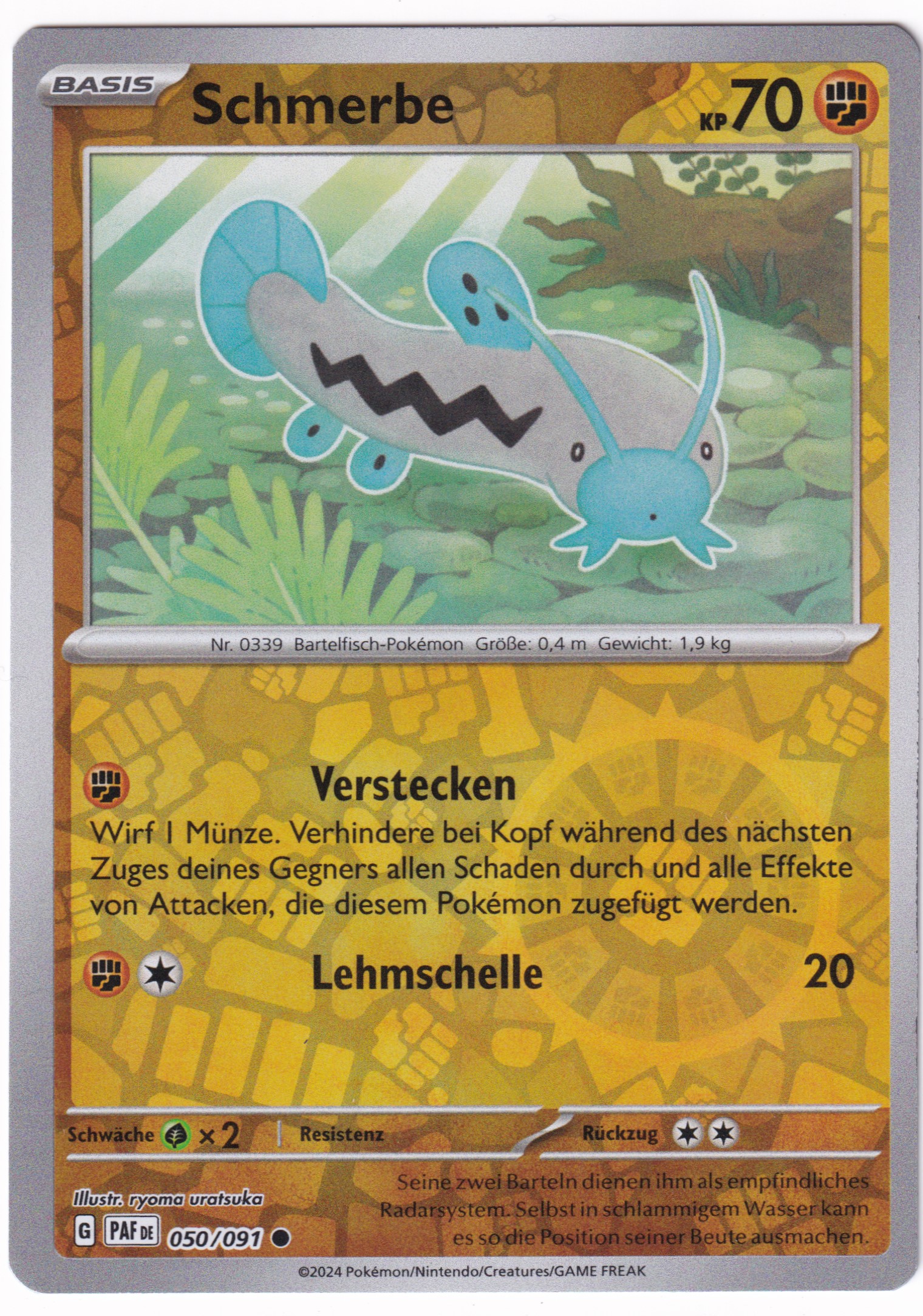 Schmerbe 050/091 Common Reverse Holo - Karmesin & Purpur - Paldeas Schicksale Deutsch