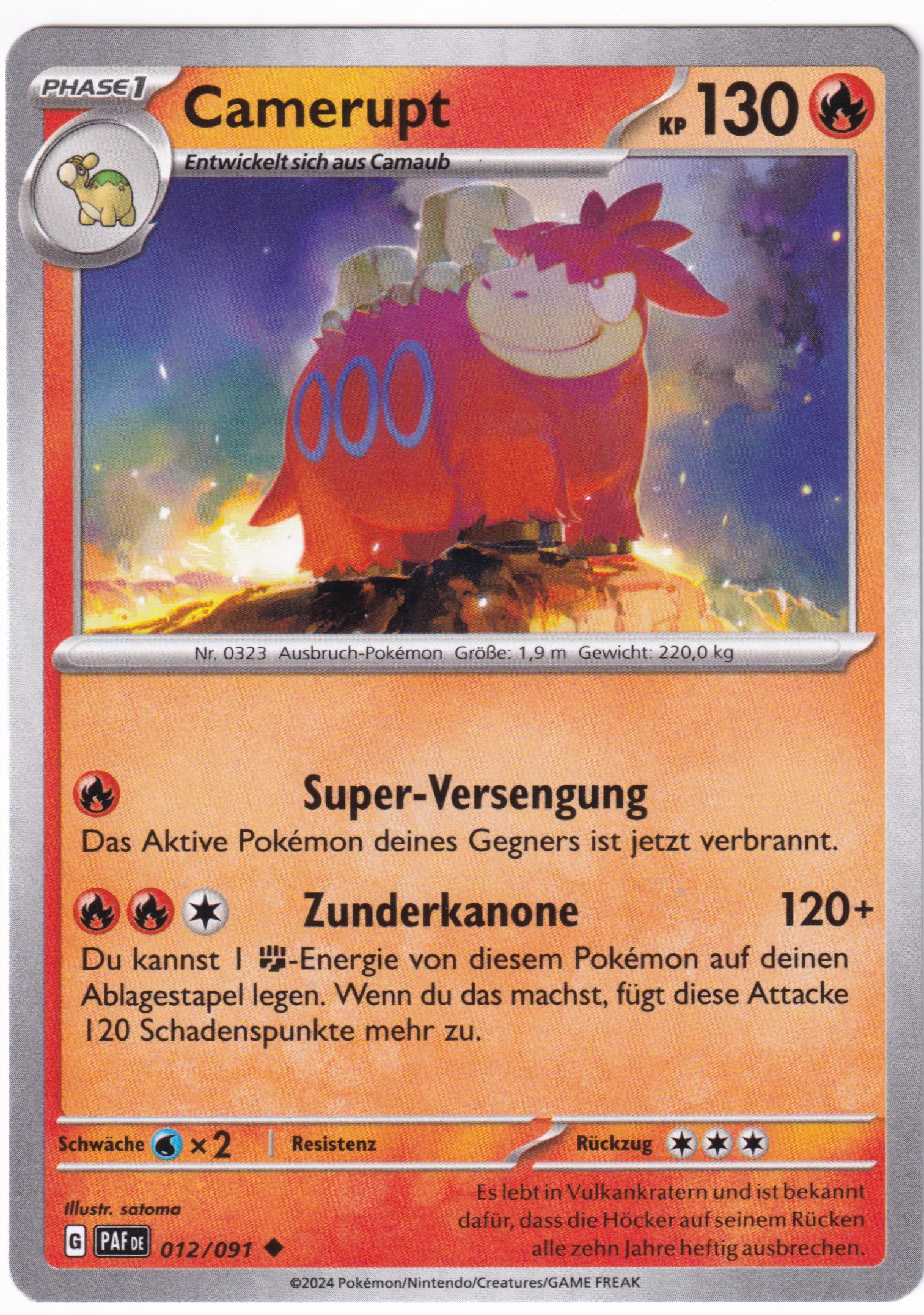 Camerupt 012/091 Uncommon - Karmesin & Purpur - Paldeas Schicksale Deutsch