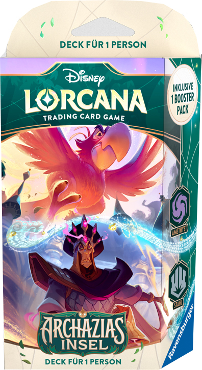 Disney Lorcana Archazias Insel Starter Deck -  Jago und Dschafar (Amethyst und Stahl) deutsch