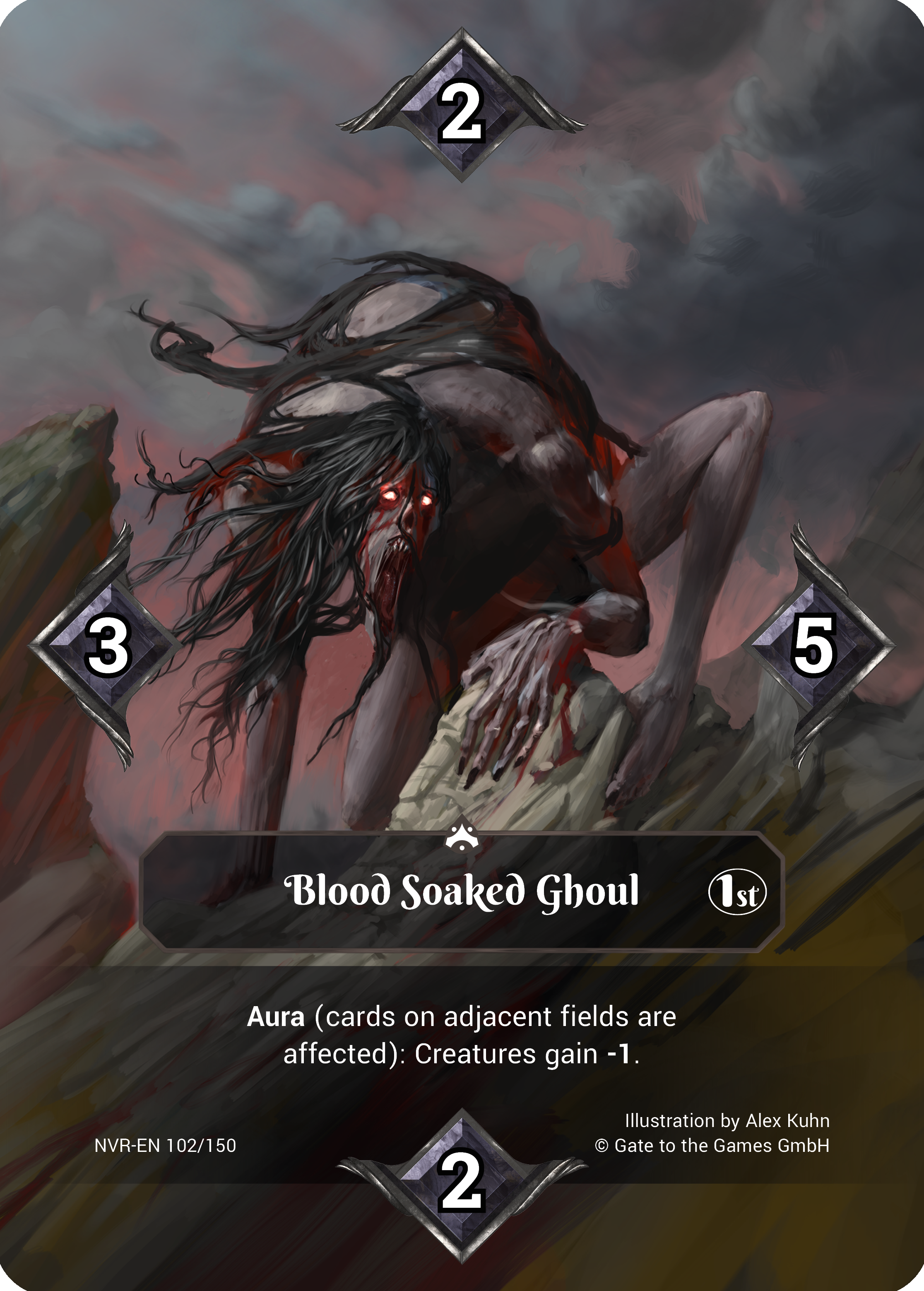 Bloodsoaked Ghoul 102/150 Common  - Alpha 1. Edition EN