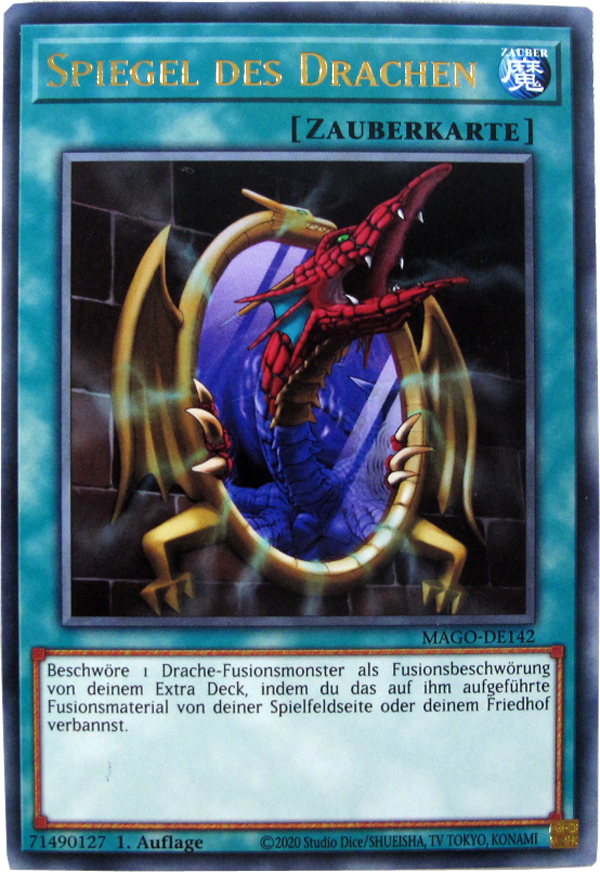 MAGO-DE142 Spiegel des Drachen Rare mit Goldschrift deutsch