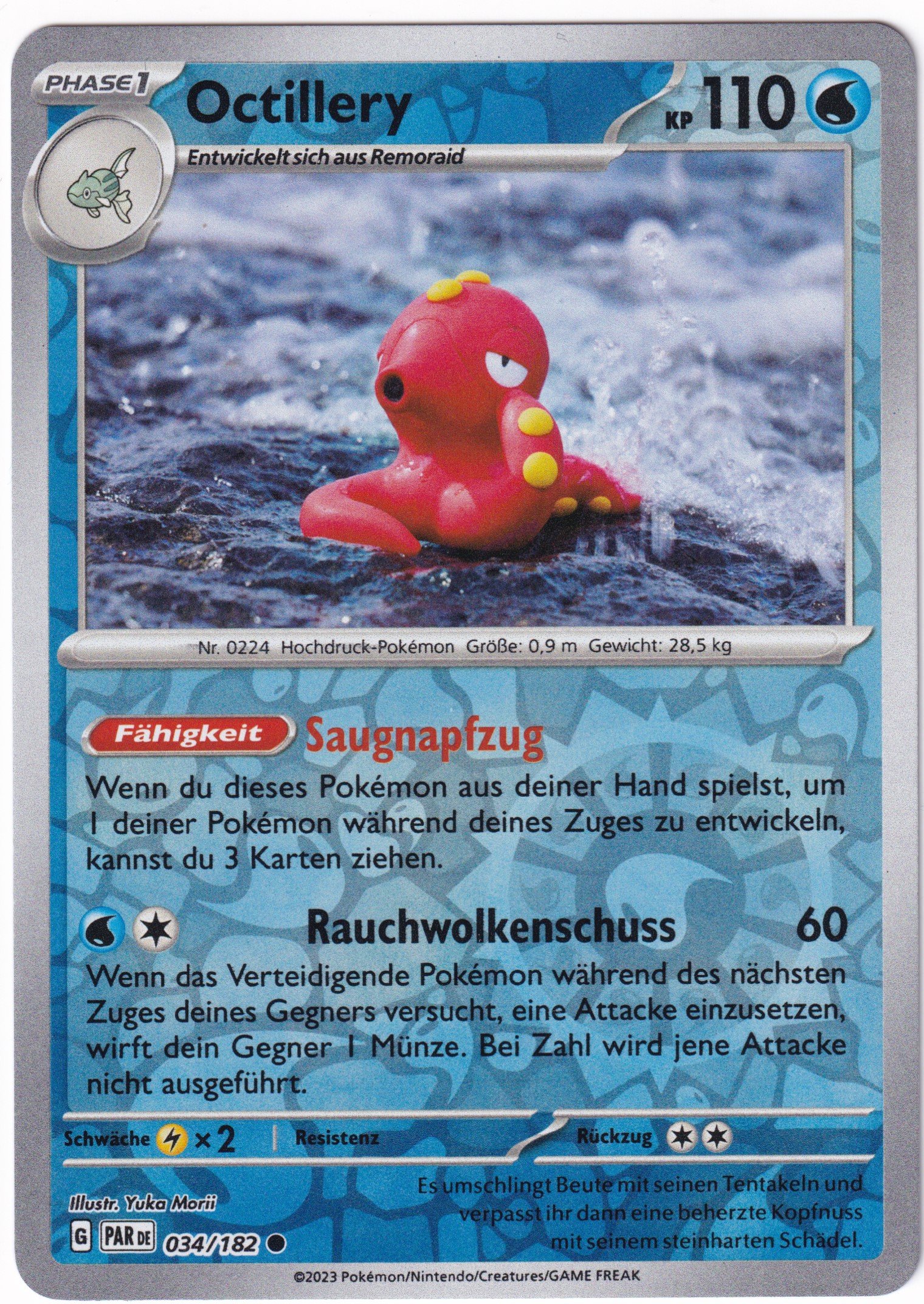 Octillery 034/182 Common Reverse Holo - Karmesin & Purpur - Paradoxrift Deutsch