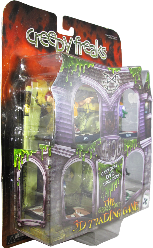 Action Figure - Creepy Freaks: The Gross-Out 3D Trading Game - Nate Starter Set