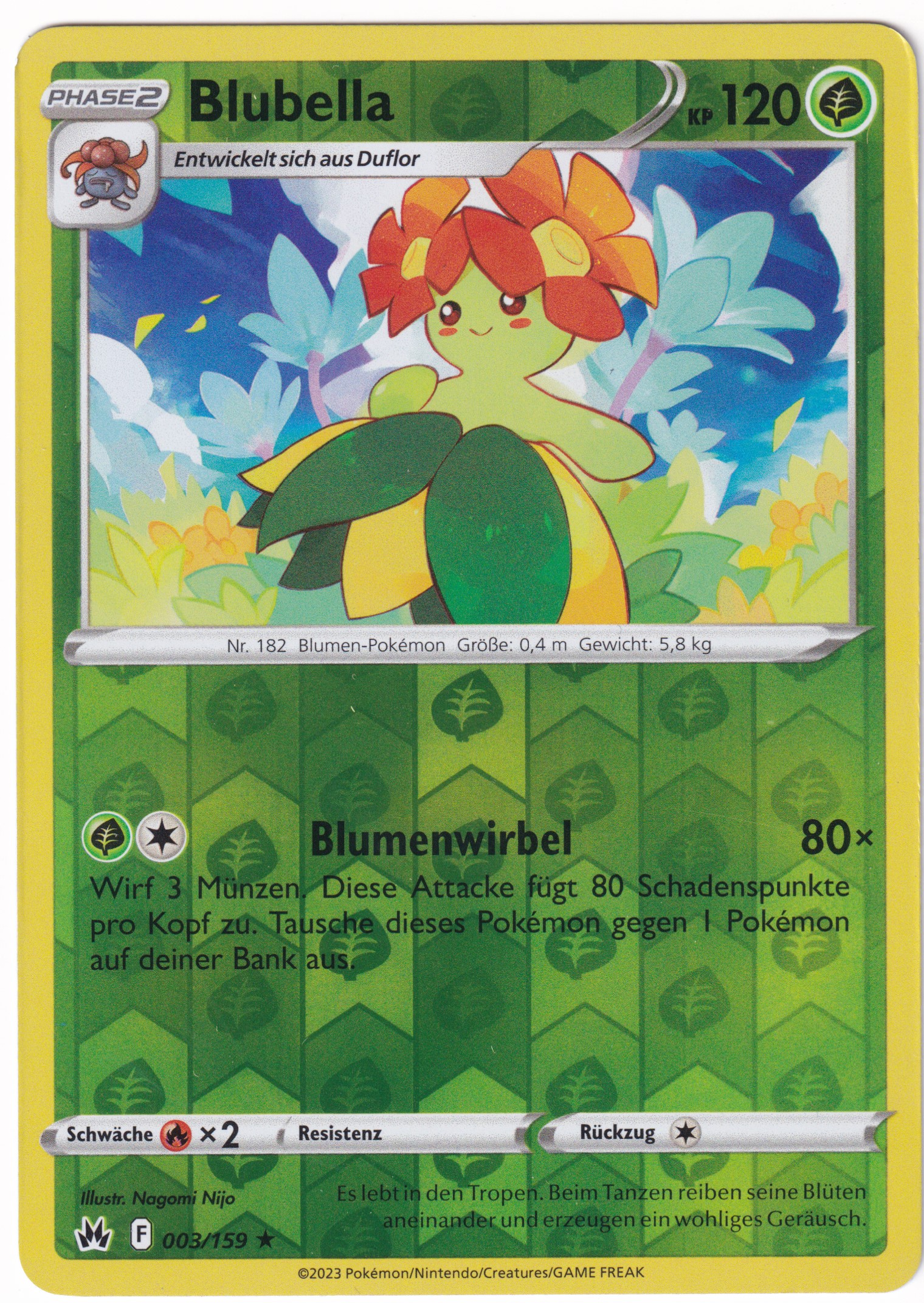 Blubella 003/159 Rare Reverse Holo - Zenit der Könige Deutsch