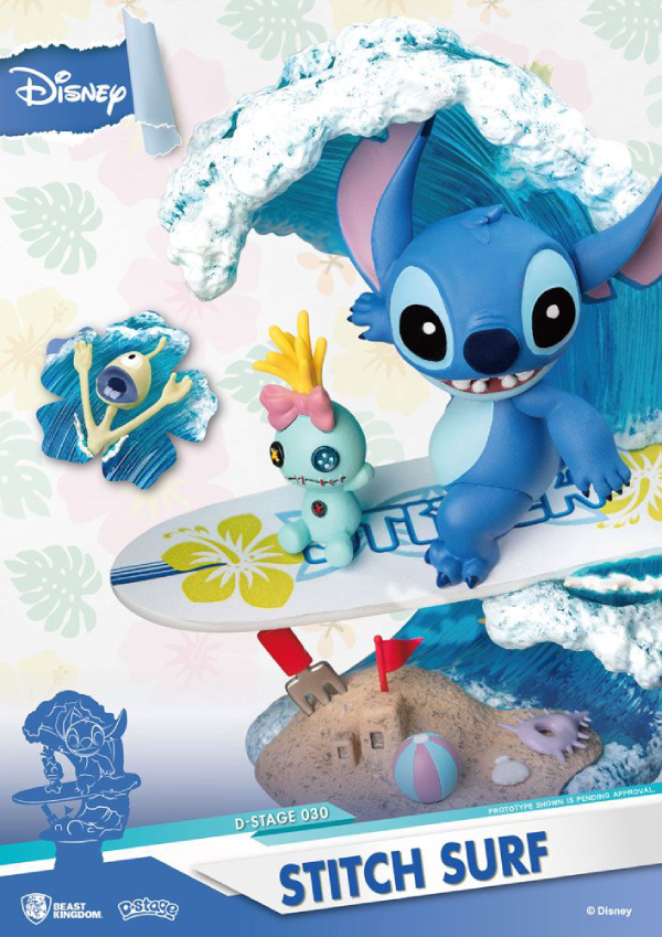 Figur - Disney Lilo & Stitch - D-Stage 030 Diorama - Stitch Surf