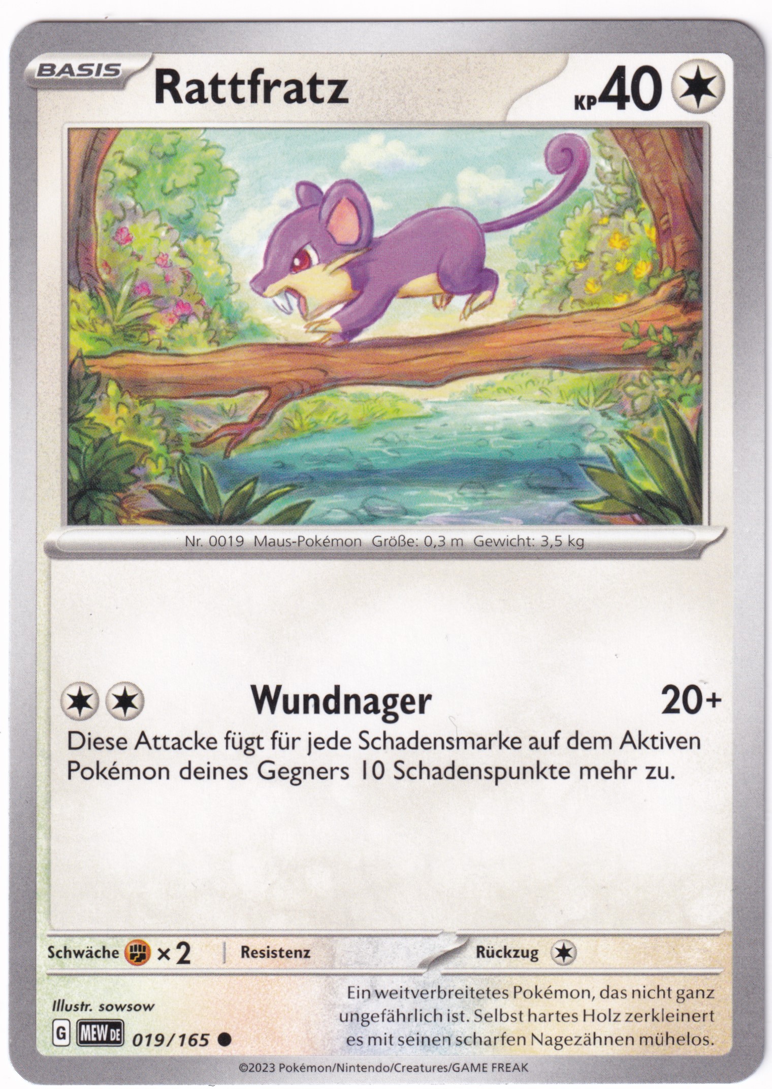 Rattfratz 019/165 Common - Karmesin & Purpur - 151 Deutsch