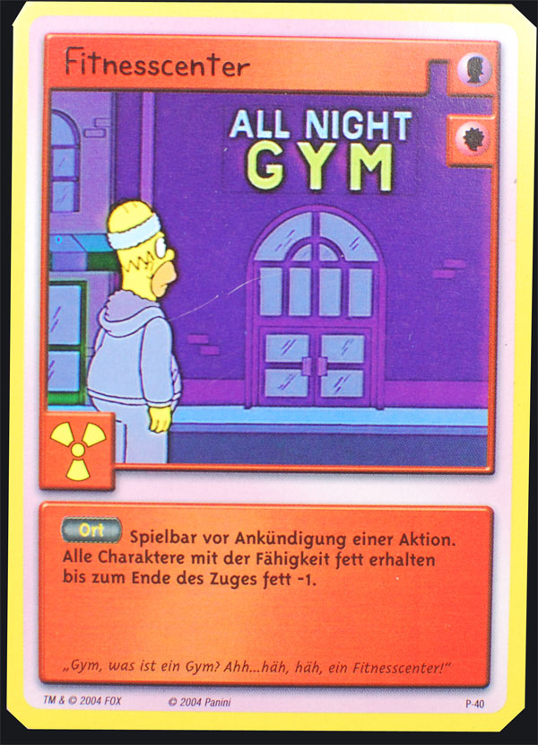 Simpsons Promokarte - Fitnesscenter - P40