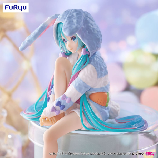 Figur - Hatsune Miku - Noodle Stopper Figure - Rabbit Ear Hood Pajama (Blue Color Ver.)