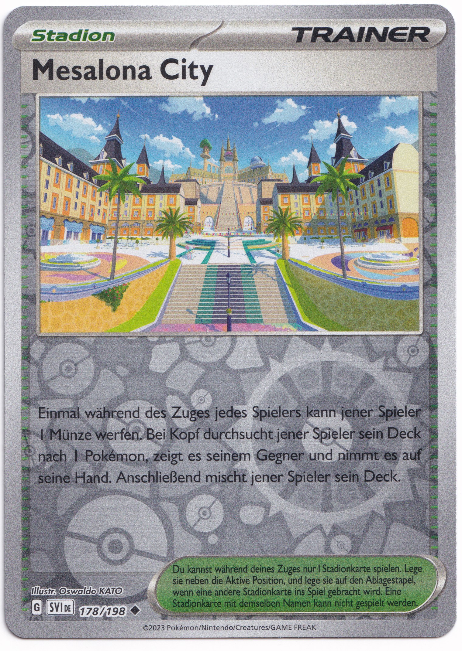 Mesalona City 178/198 Uncommon Reverse Holo  - Karmesin & Purpur Deutsch
