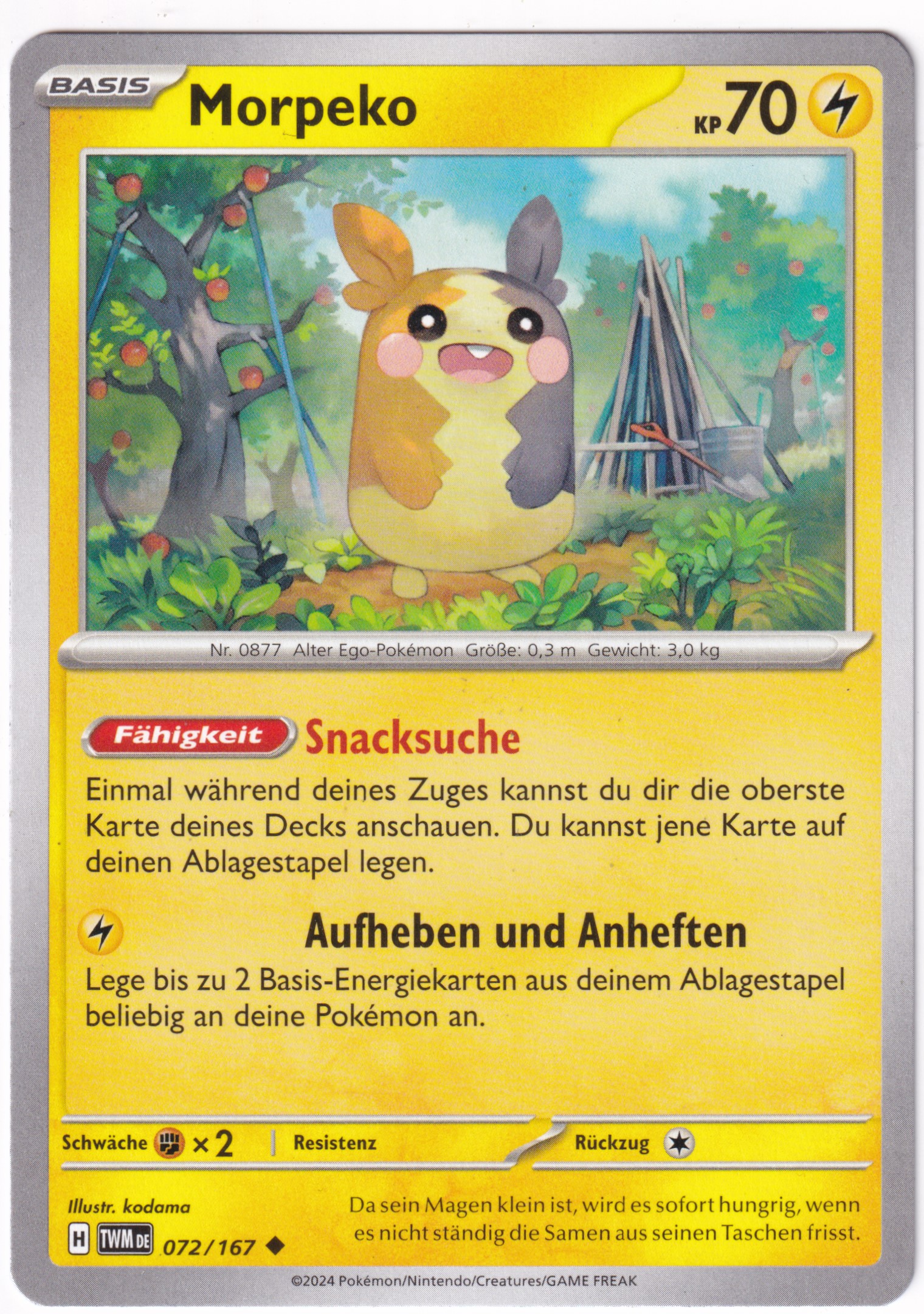 Morpeko 072/167 Uncommon - Karmesin & Purpur - Maskerade im Zwielicht Deutsch
