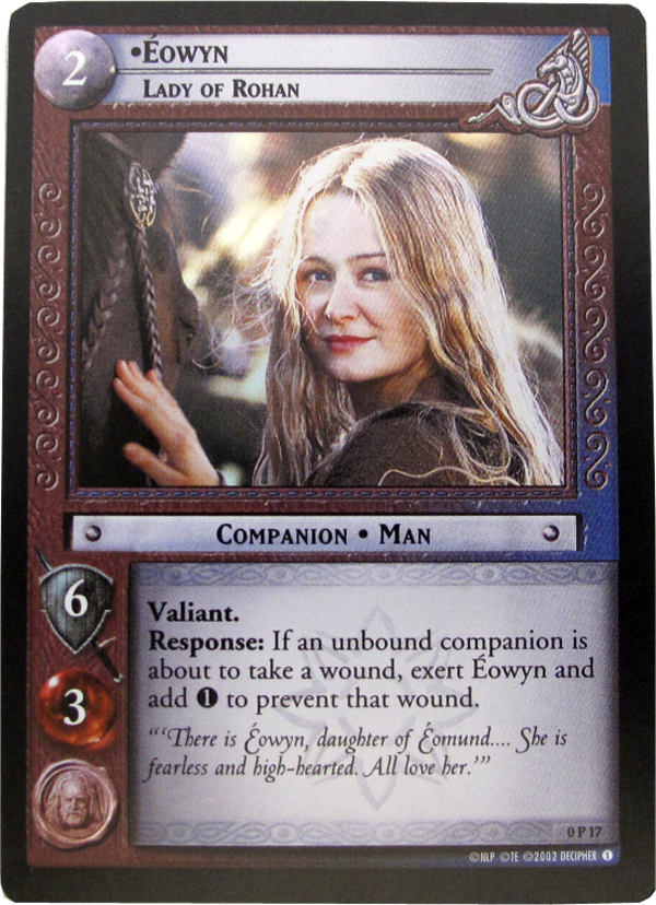 Herr der Ringe Einzelkartenset P16 Faramir - P17 Eowyn Foil englisch