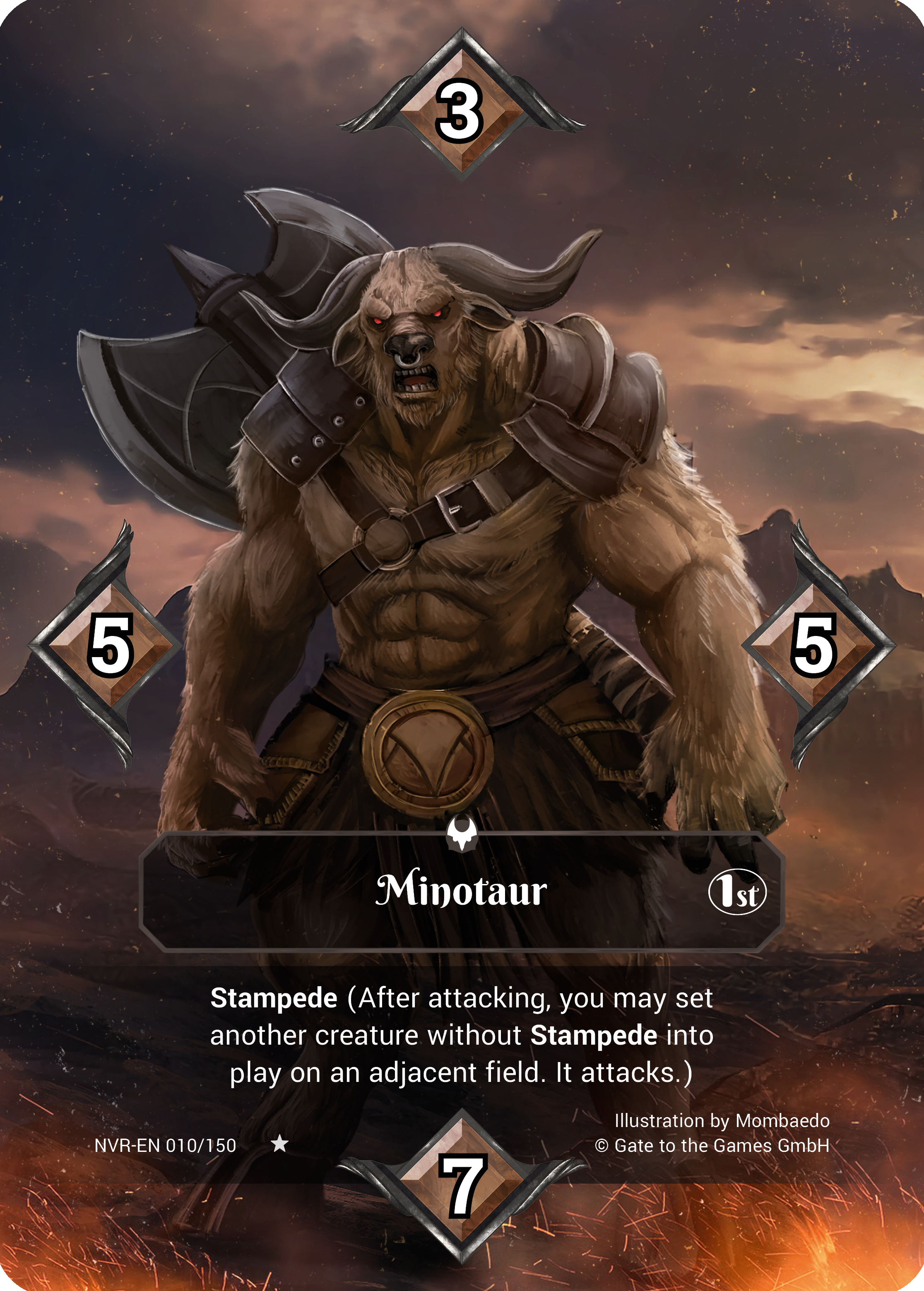 Minotaur 010/150 Rare Parallel Foil - Alpha 1. Edition EN