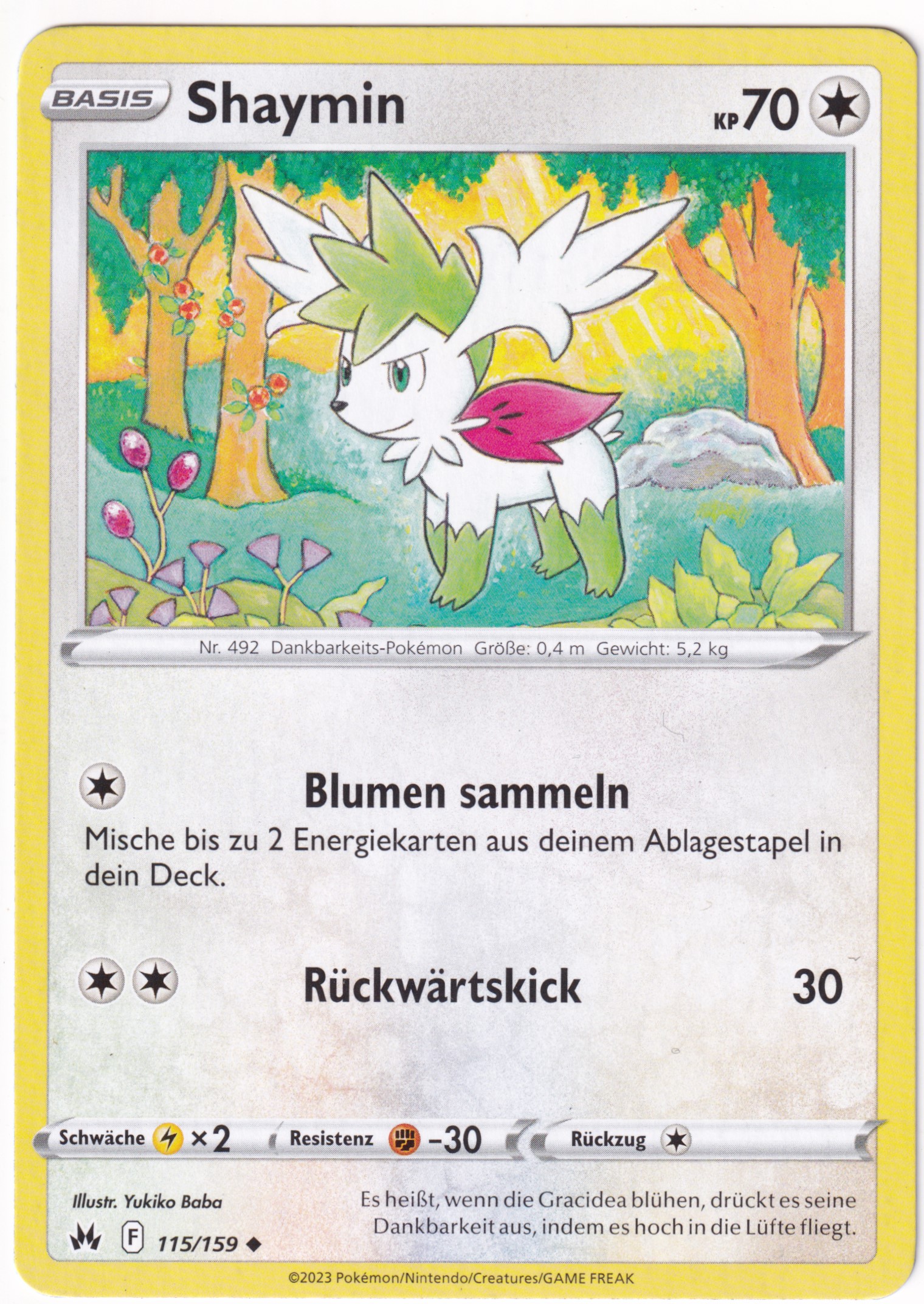 Shaymin 115/159 Uncommon Reverse Holo - Zenit der Könige Deutsch