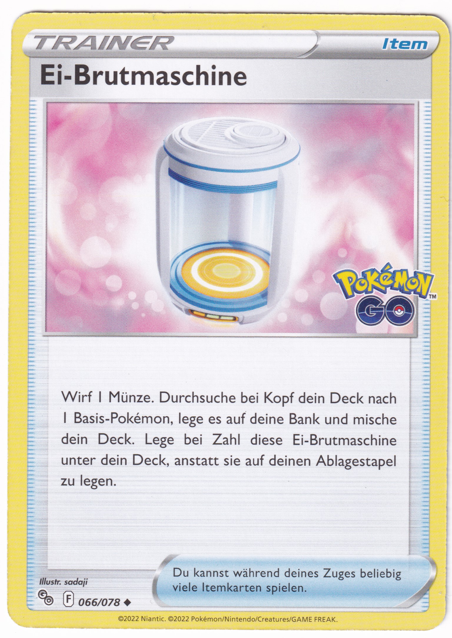 Ei-Brutmaschine 066 /78 Uncommon - Pokemon Go Deutsch