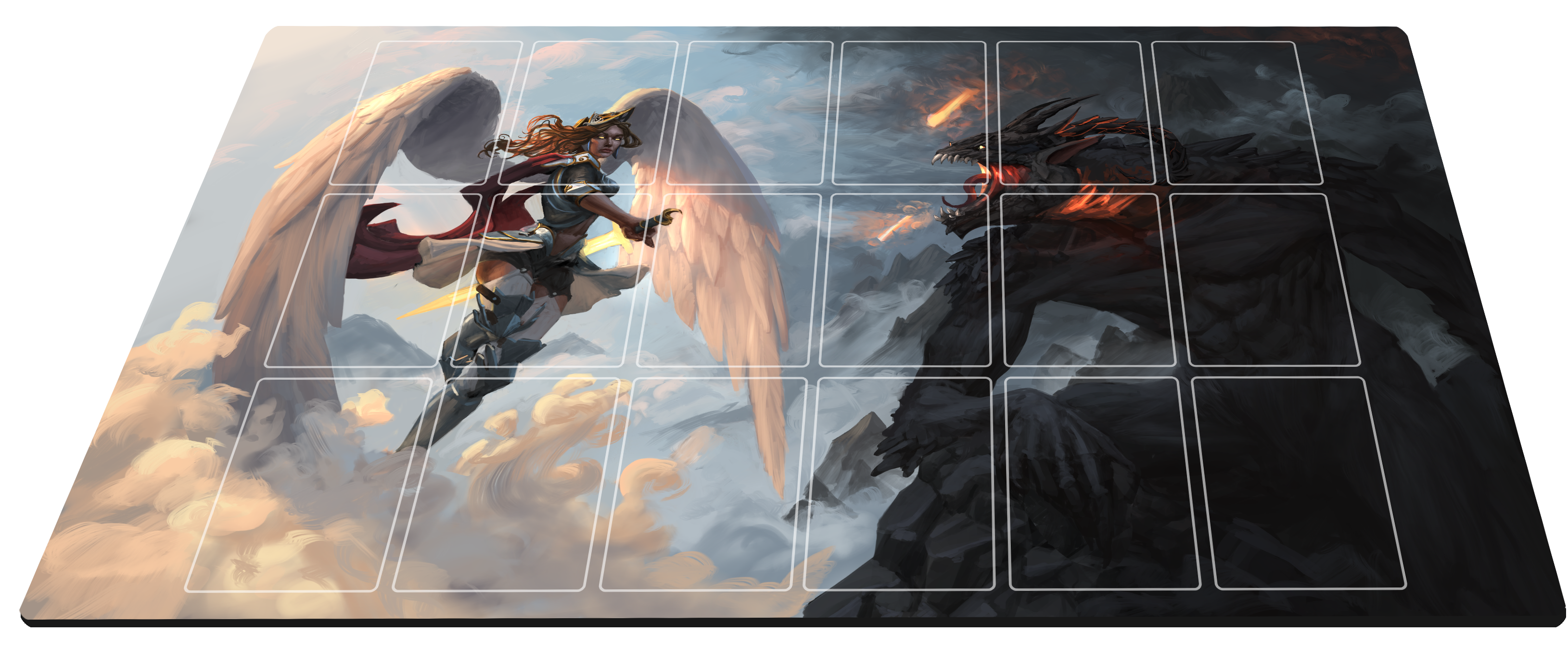 Neverrift Trading Card Game - Playmat Valkyrie & Fire Giant
