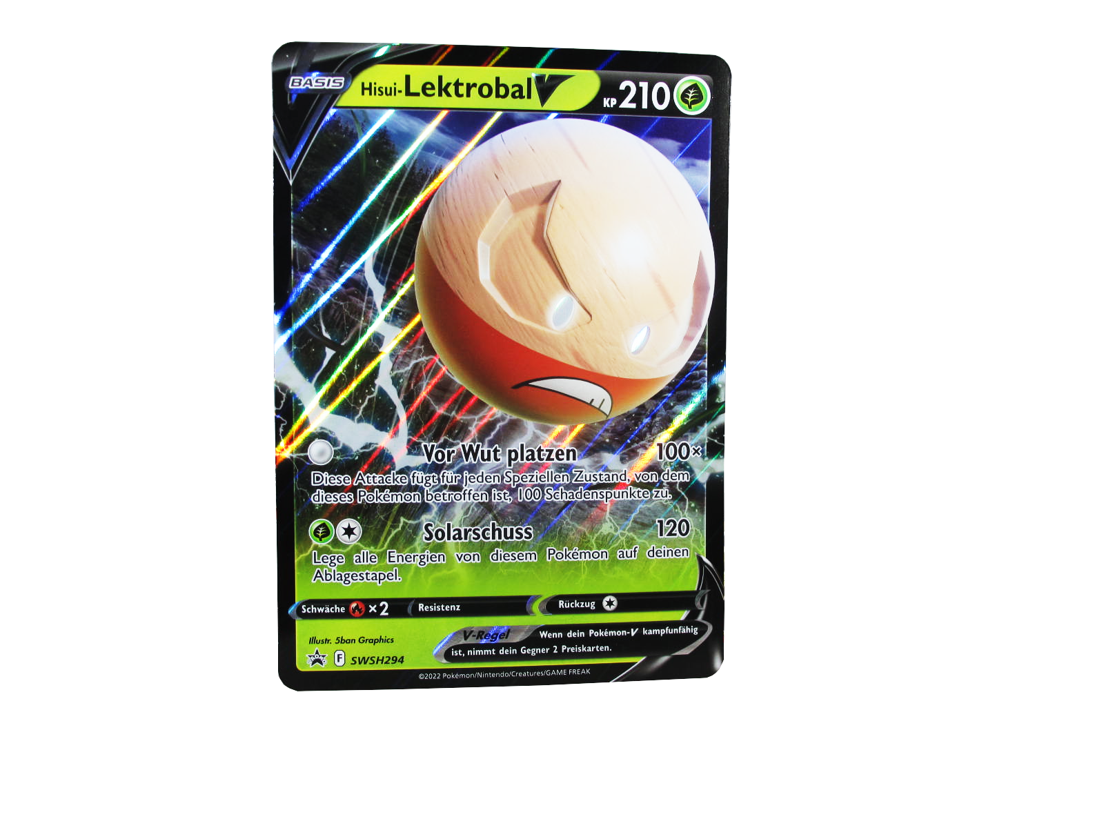 Pokemon Black Star Promo SWSH294 Hisui-Lektrobal V Oversize deutsch