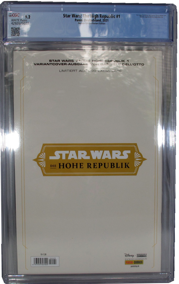 STAR WARS #71 DIE HOHE REPUBLIK - DELL OTTO VARIANT - CGC GRADED 9.2