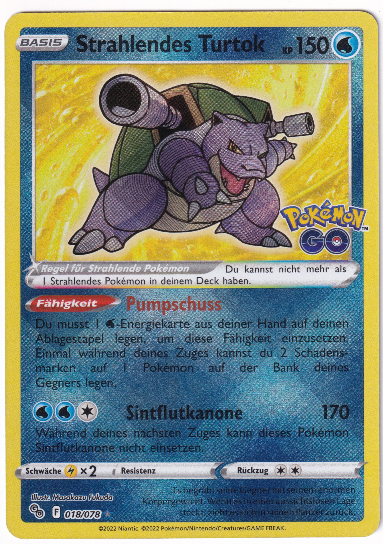 Strahlendes Turtok 018 /78 Radiant Rare - Pokemon Go Deutsch