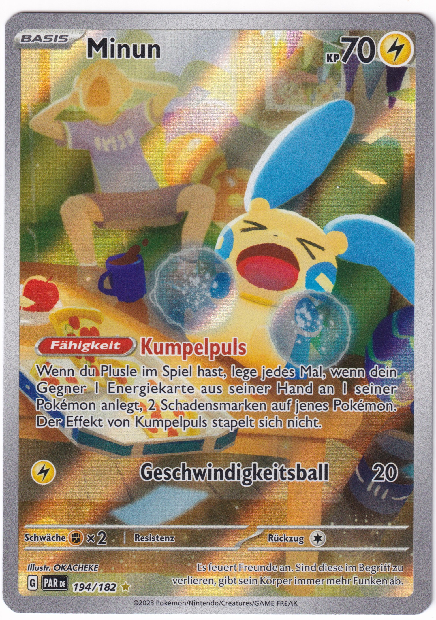 Minun 194/182 Illustration Rare - Karmesin & Purpur - Paradoxrift Deutsch