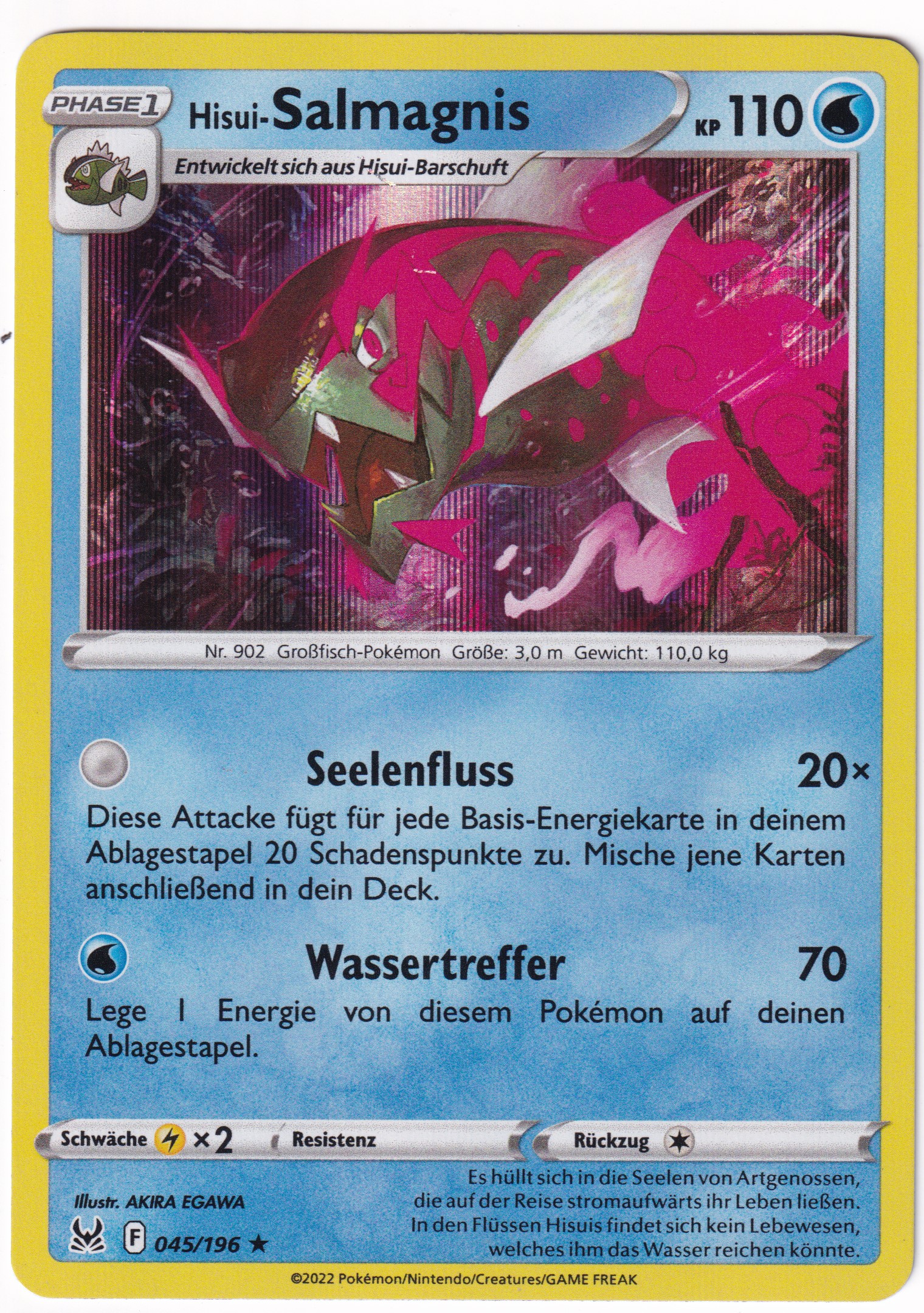 Hisui-Salmagnis 045/196 Rare Holo - Verlorener Ursprung Deutsch