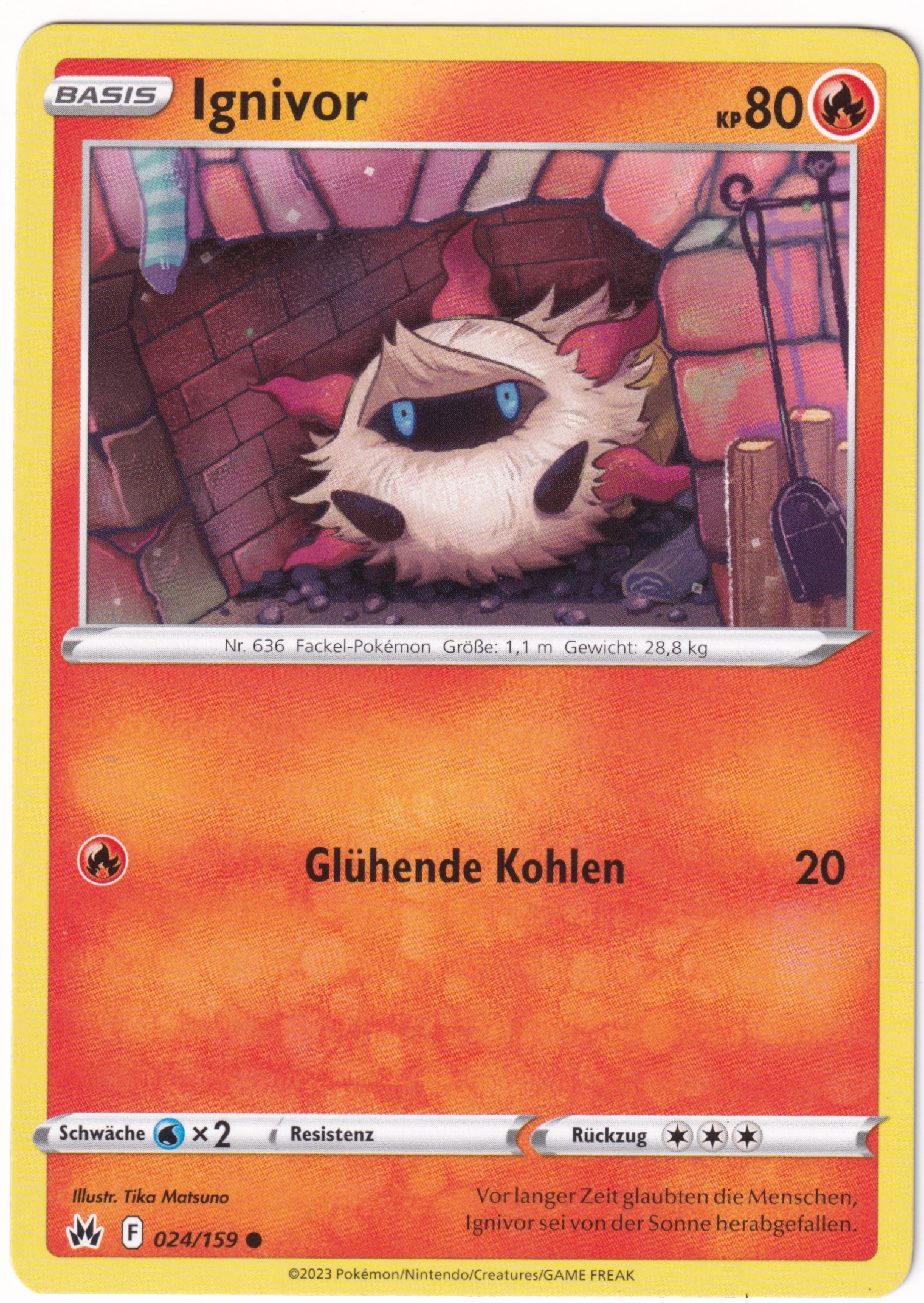 Ignivor 024/159 Common Reverse Holo - Zenit der Könige Deutsch