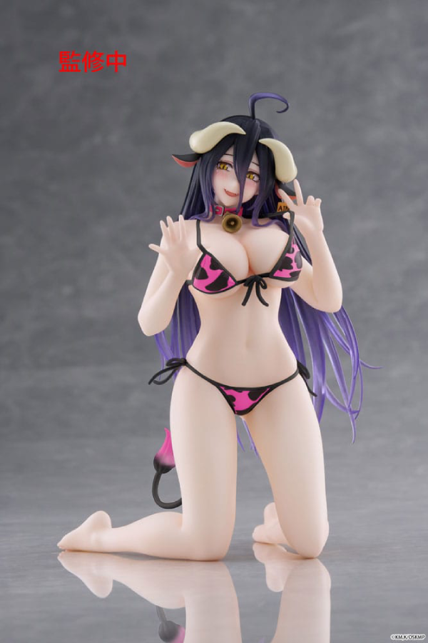 Figur - Overlord - Desktop Cute Figure - Albedo (Cow-Print Swimsuit Ver.) Renewal