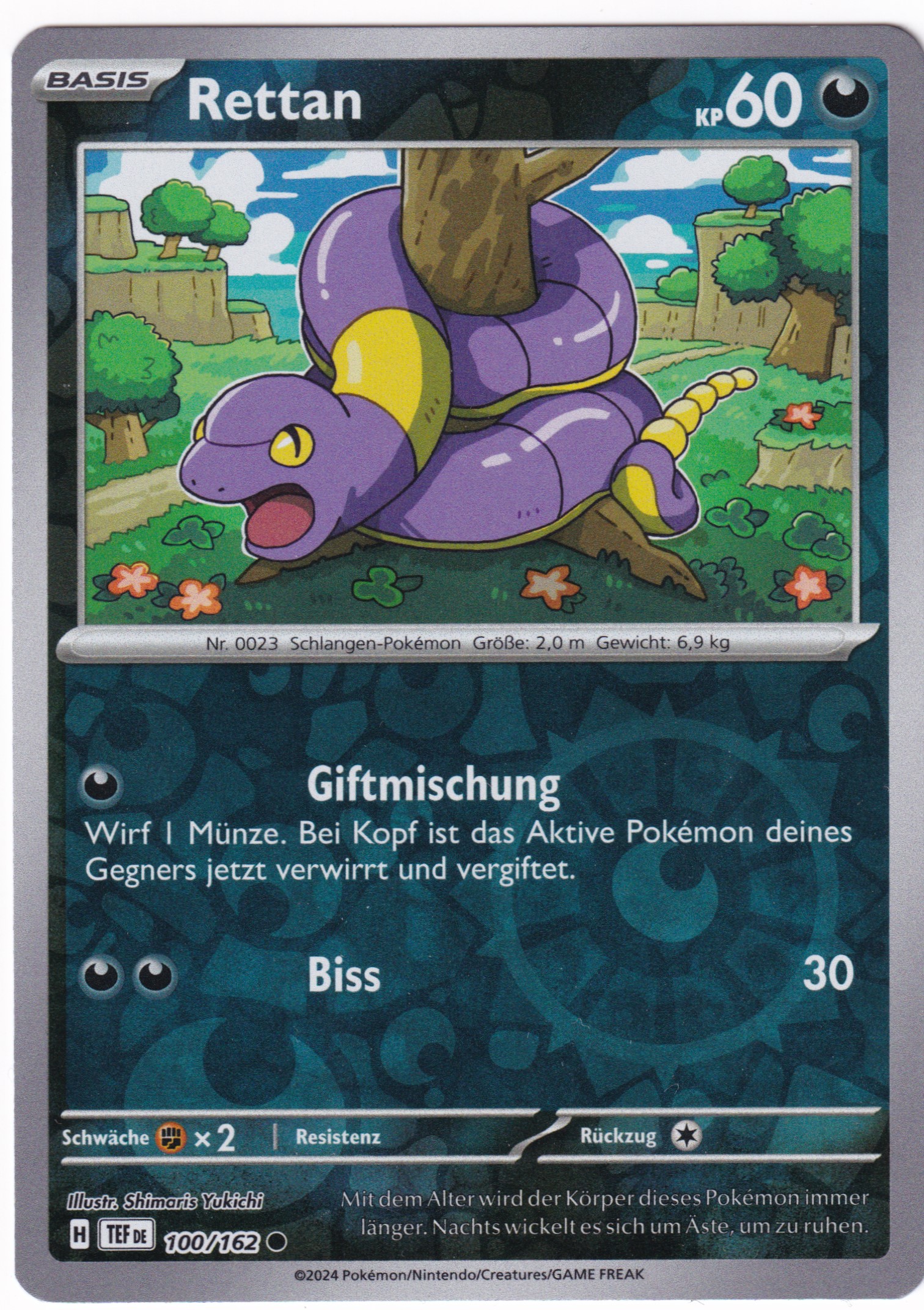 Rettan 100/162 Common Reverse Holo - Karmesin & Purpur - Gewalten der Zeit Deutsch