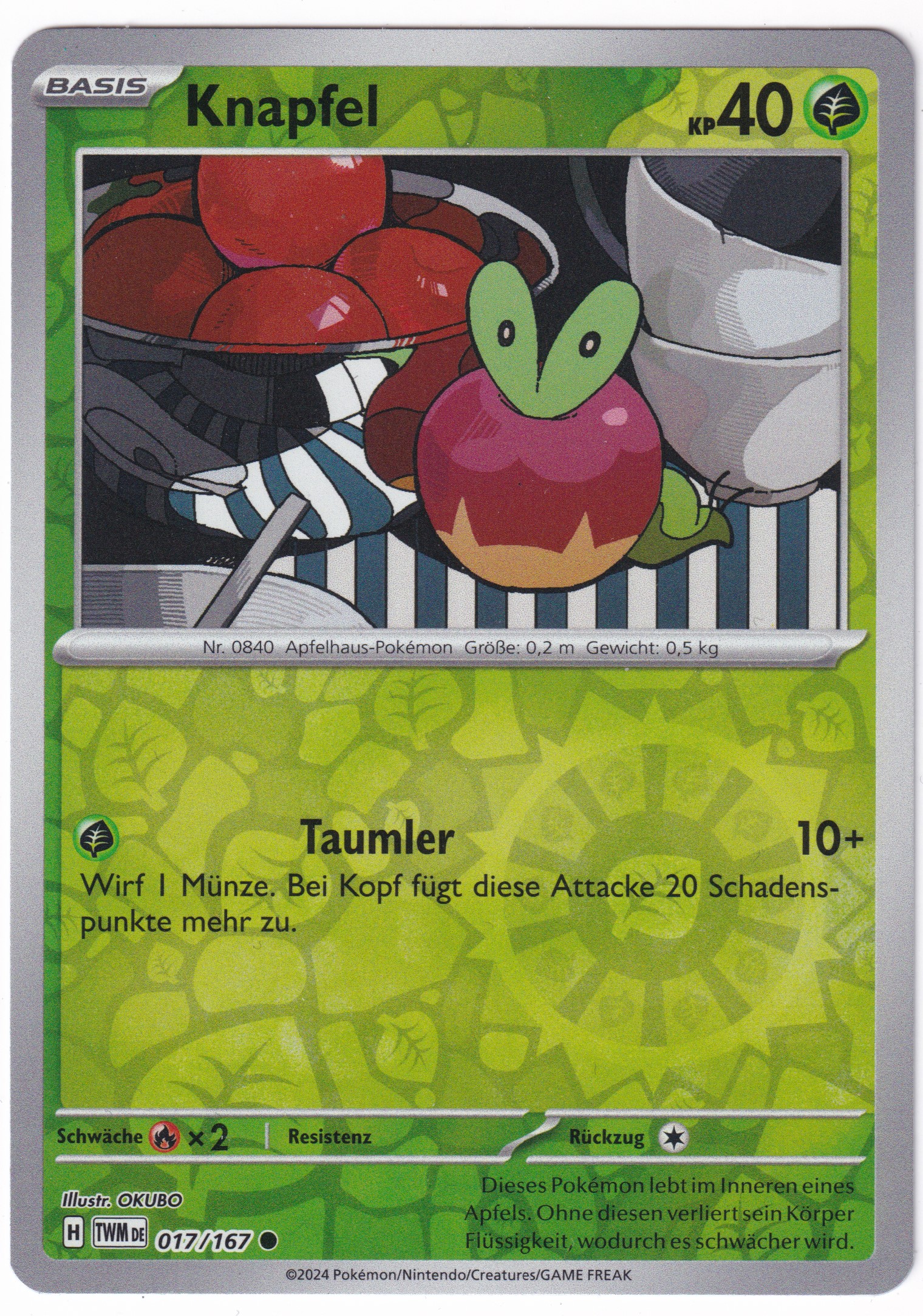 Knapfel 017/167 Common Reverse Holo - Karmesin & Purpur - Maskerade im Zwielicht Deutsch