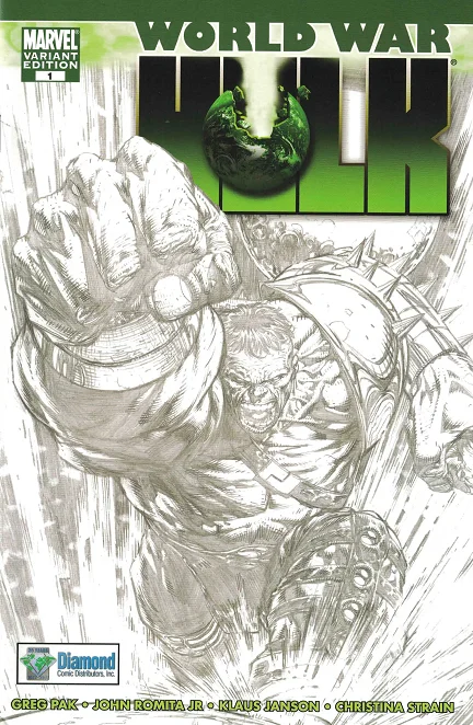 WORLD WAR HULK #1 - DIAMOND RETAIL SKETCH EDITION