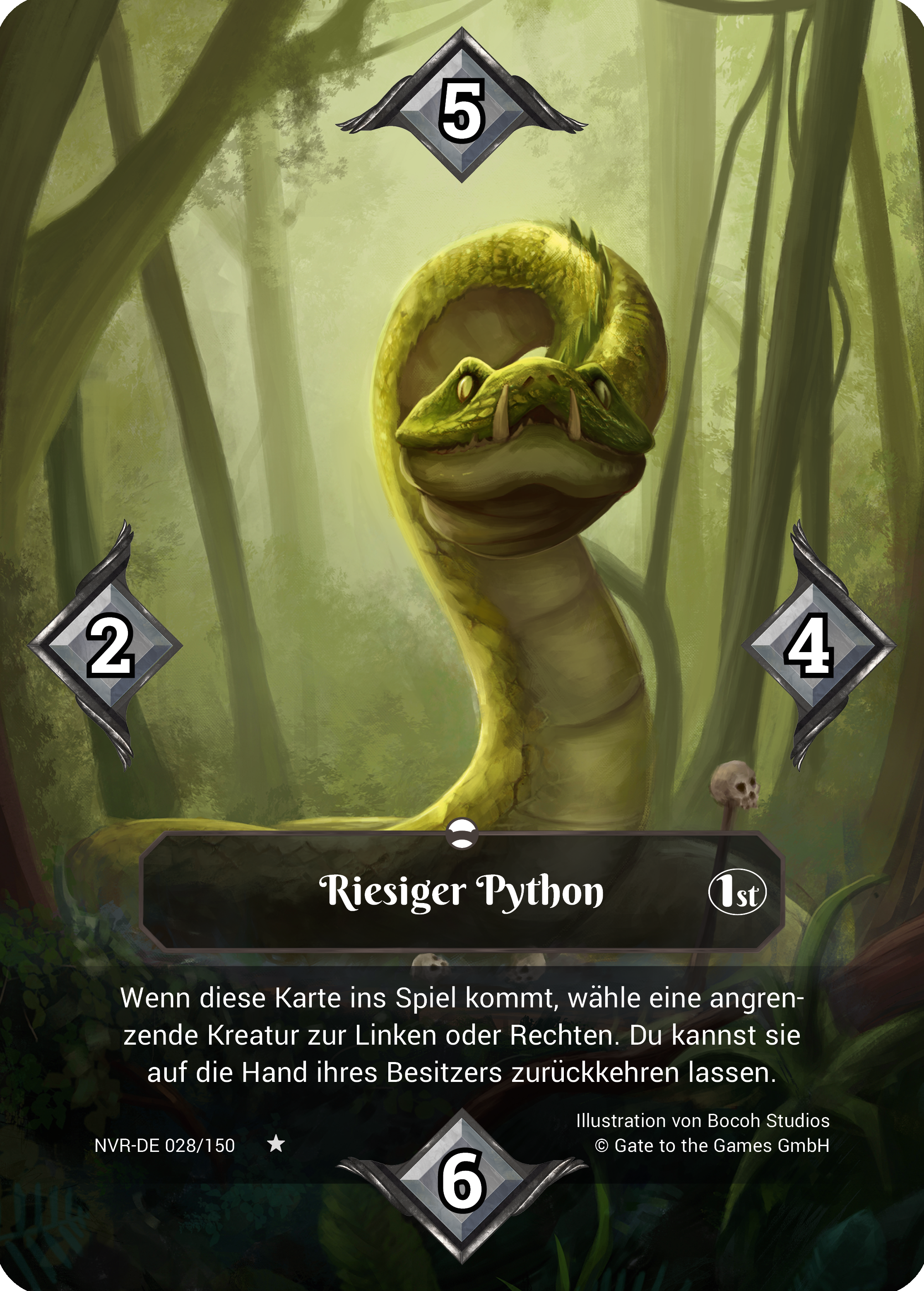 Riesiger Python 028/150 Rare  - Alpha 1. Edition DE