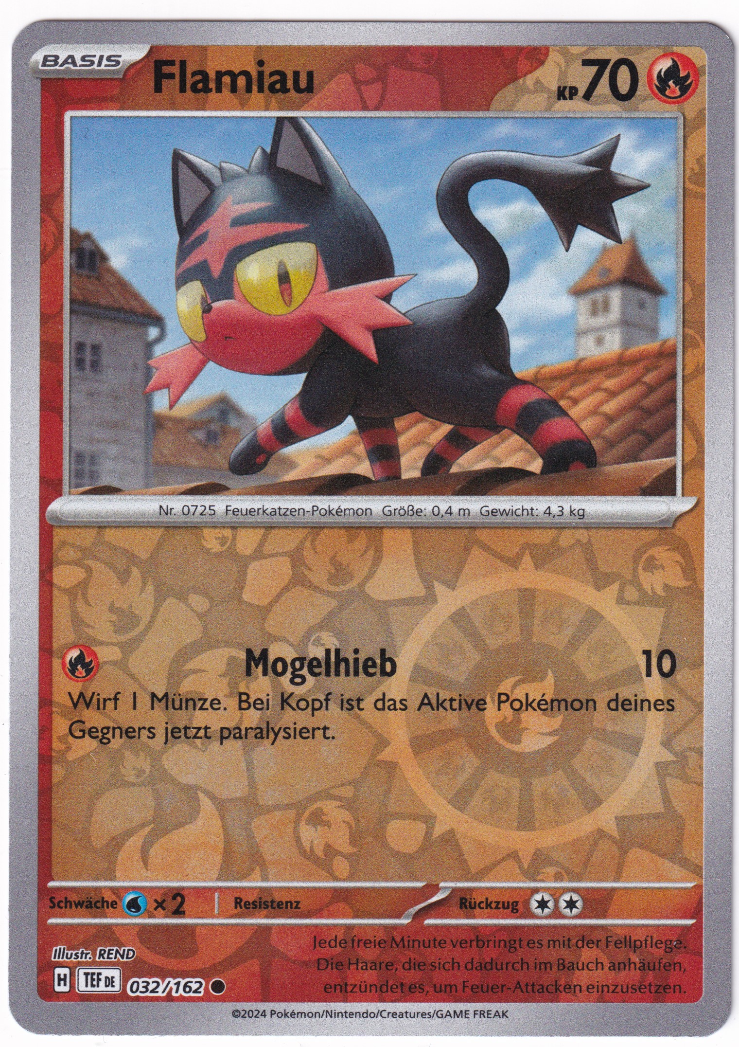 Flamiau 032/162 Common Reverse Holo - Karmesin & Purpur - Gewalten der Zeit Deutsch