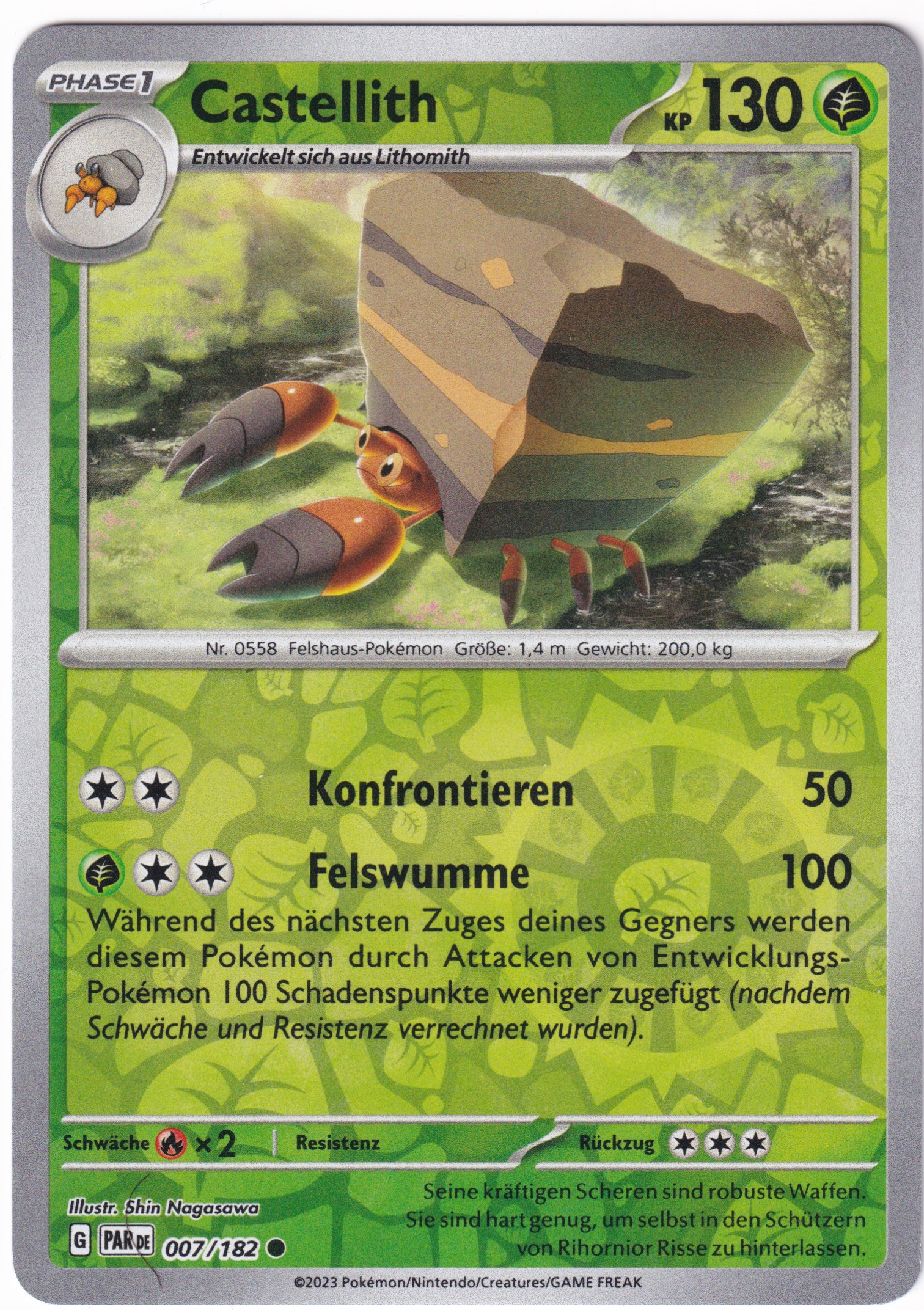 Castellith 007/182 Common Reverse Holo - Karmesin & Purpur - Paradoxrift Deutsch